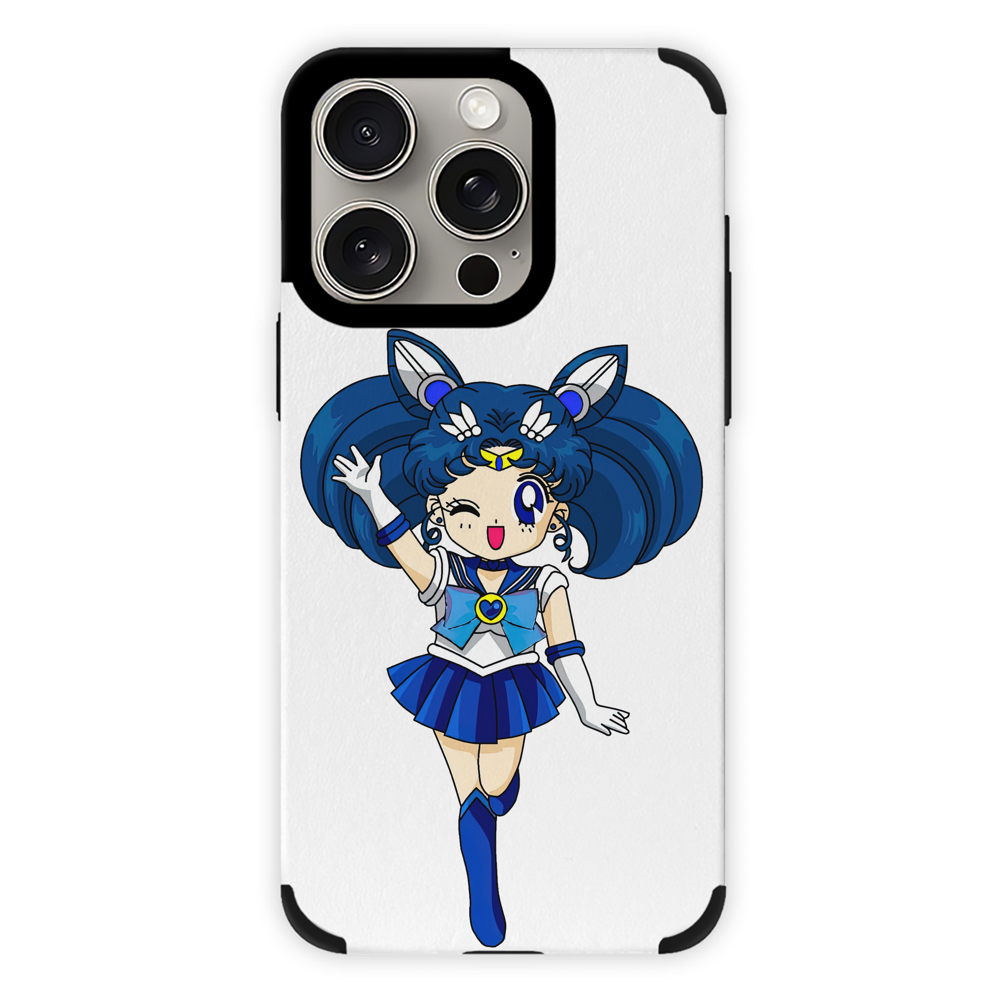 （画像用） 美少女戦士セーラームーン 水野 亜美 みずの あみ Sailor Moon Mizuno Ami 【iPhone15ProMax対応】 PUレザー スマホケース 耐衝撃＆黄変防止