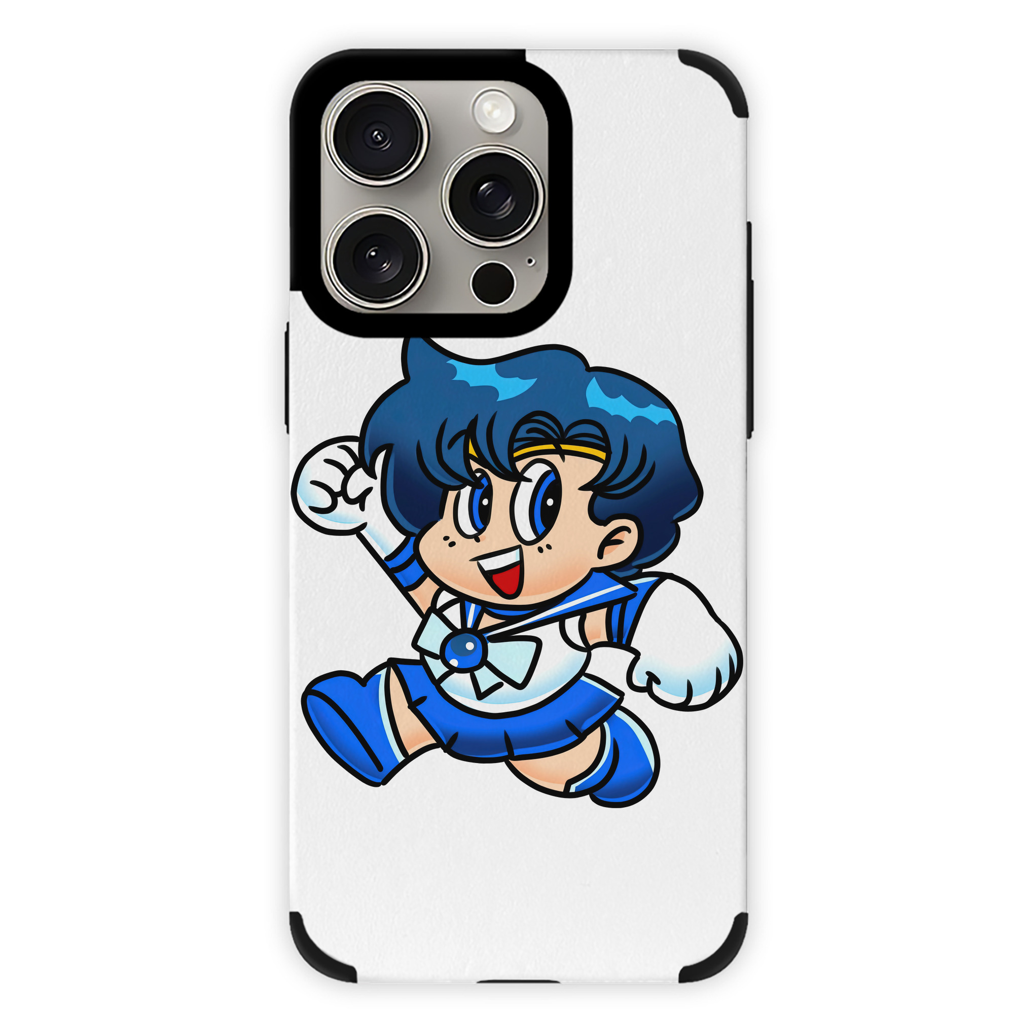 （画像用） 美少女戦士セーラームーン 水野 亜美 みずの あみ Sailor Moon Mizuno Ami 【iPhone15ProMax対応】 PUレザー スマホケース 耐衝撃＆黄変防止