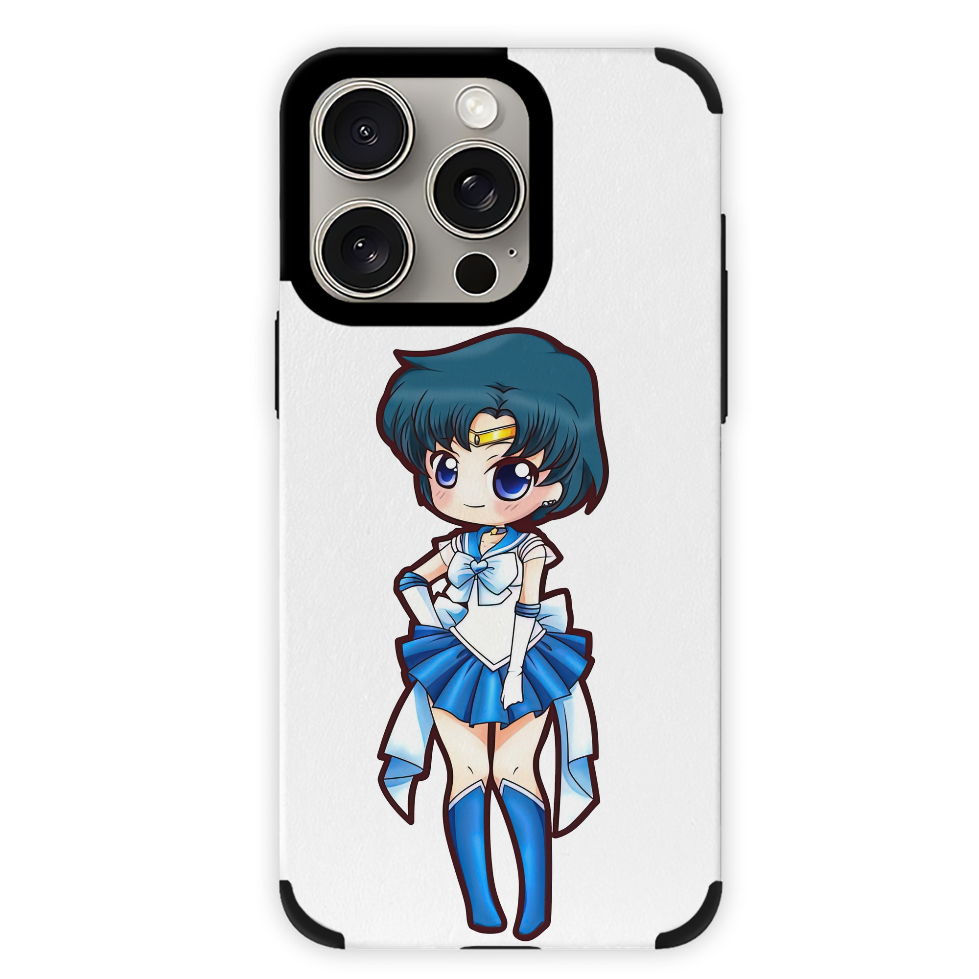 （画像用） 美少女戦士セーラームーン 水野 亜美 みずの あみ Sailor Moon Mizuno Ami 【iPhone15ProMax対応】 PUレザー スマホケース 耐衝撃＆黄変防止