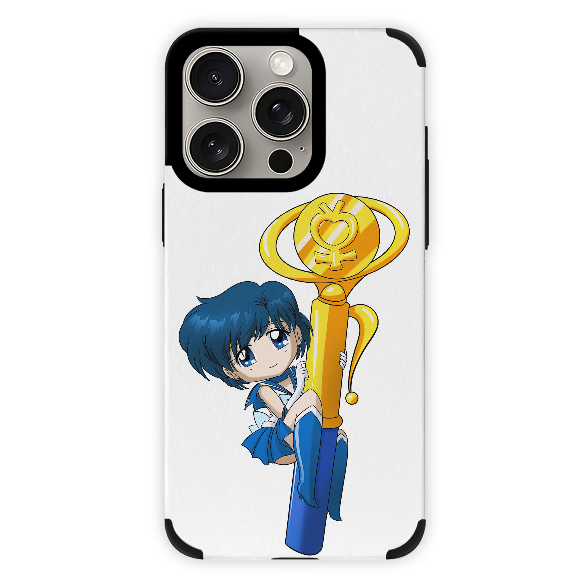 （画像用） 美少女戦士セーラームーン 水野 亜美 みずの あみ Sailor Moon Mizuno Ami 【iPhone15ProMax対応】 PUレザー スマホケース 耐衝撃＆黄変防止