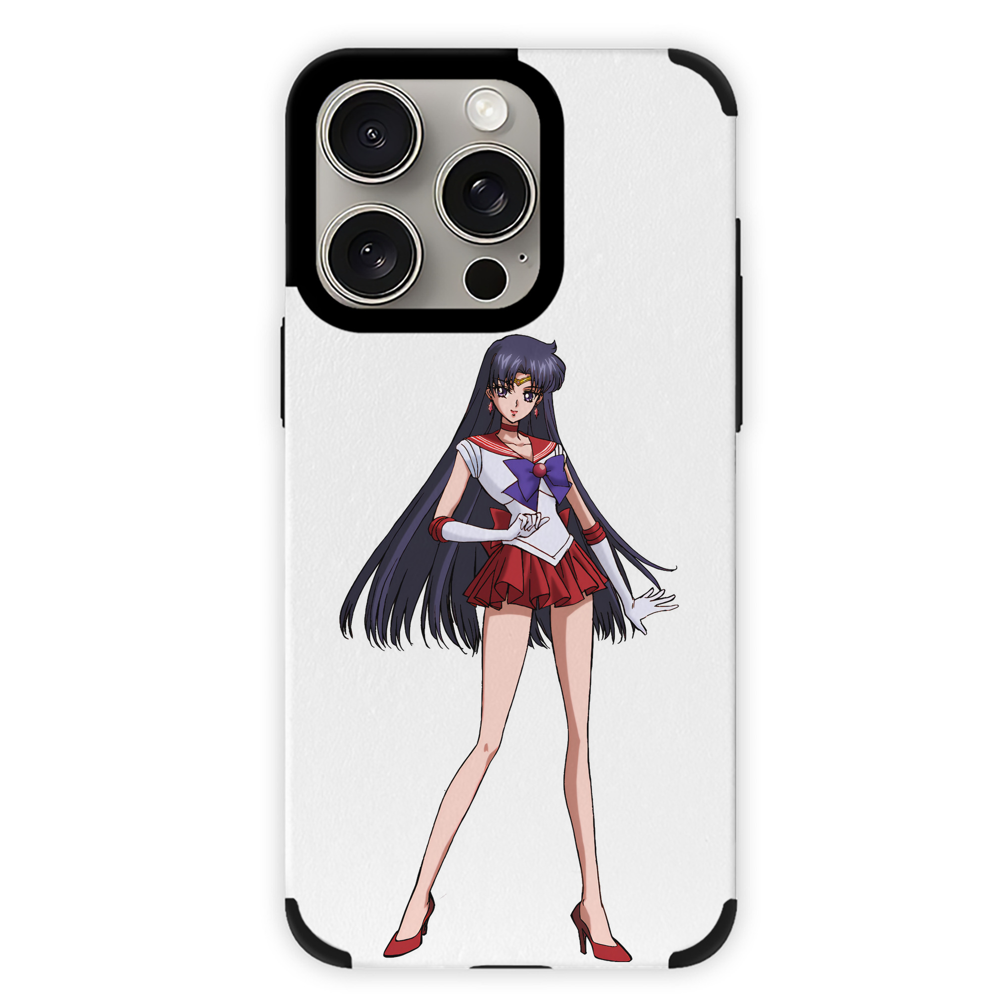 （画像用） 美少女戦士セーラームーン 火野レイ ひの レイ Sailor Moon Hino Rei （セーラーマーズ,Sailor Mars） 【iPhone15ProMax対応】 PUレザー スマホケース 耐衝撃＆黄変防止