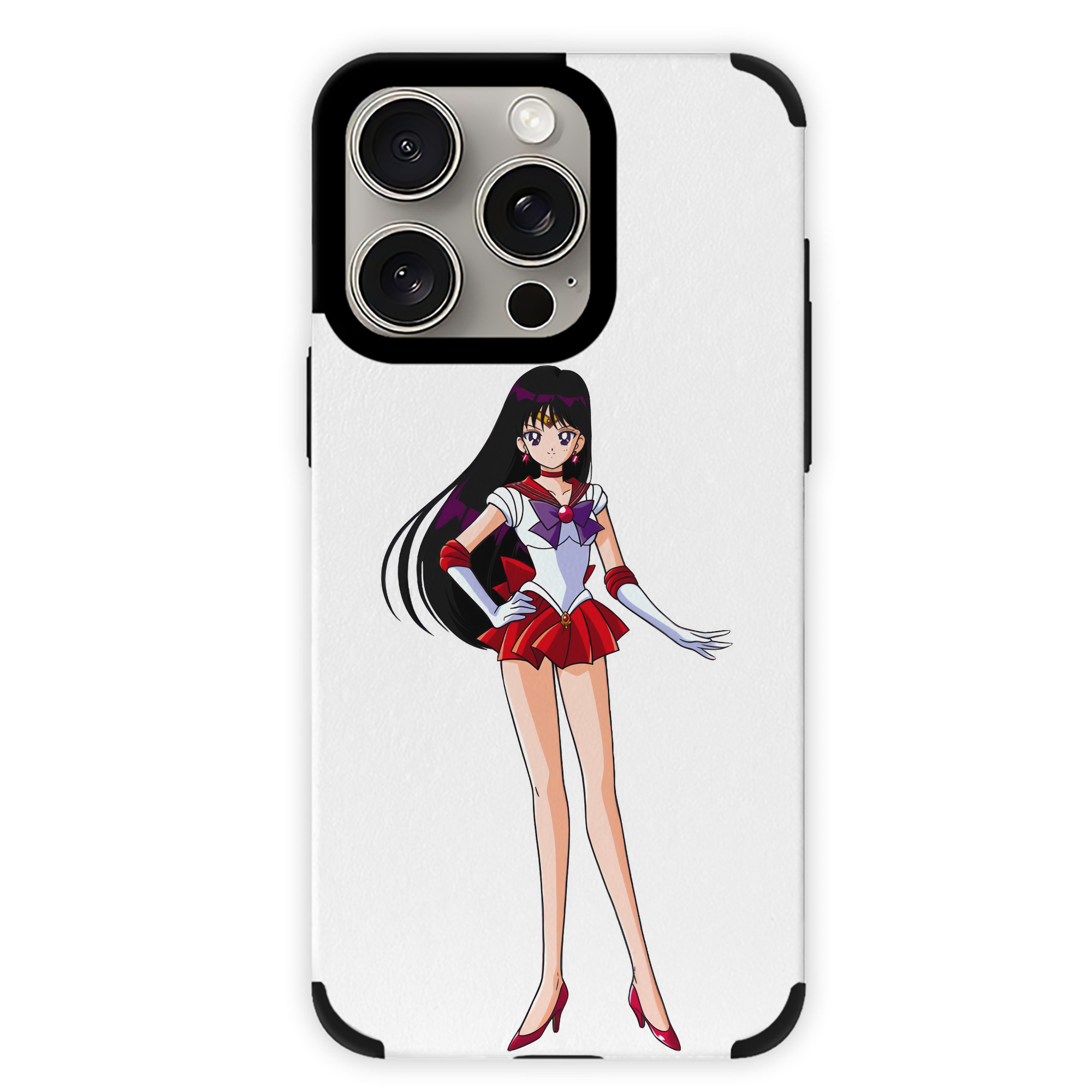 （画像用） 美少女戦士セーラームーン 火野レイ ひの レイ Sailor Moon Hino Rei （セーラーマーズ,Sailor Mars） 【iPhone15ProMax対応】 PUレザー スマホケース 耐衝撃＆黄変防止