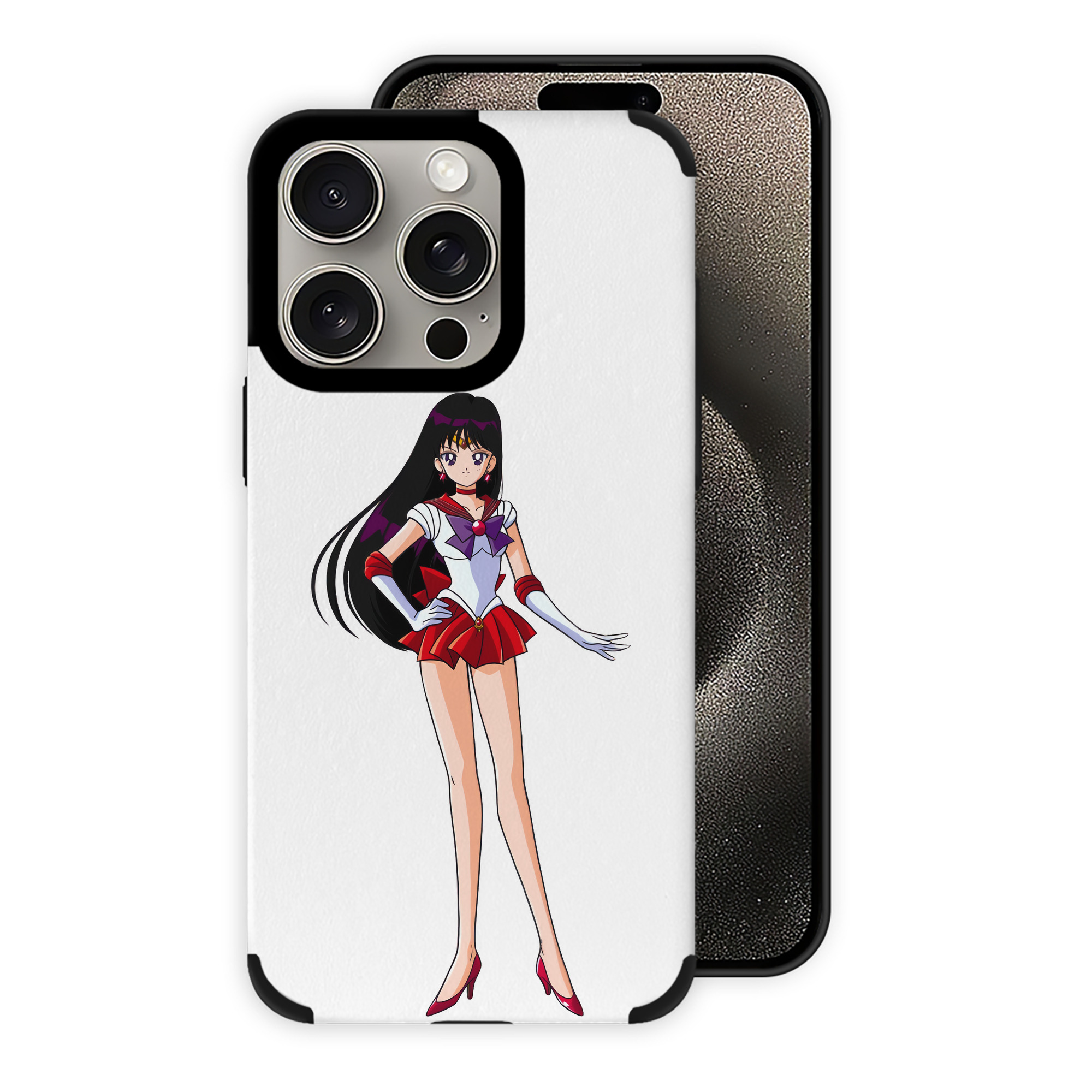 （画像用） 美少女戦士セーラームーン 火野レイ ひの レイ Sailor Moon Hino Rei （セーラーマーズ,Sailor Mars） 【iPhone15ProMax対応】 PUレザー スマホケース 耐衝撃＆黄変防止