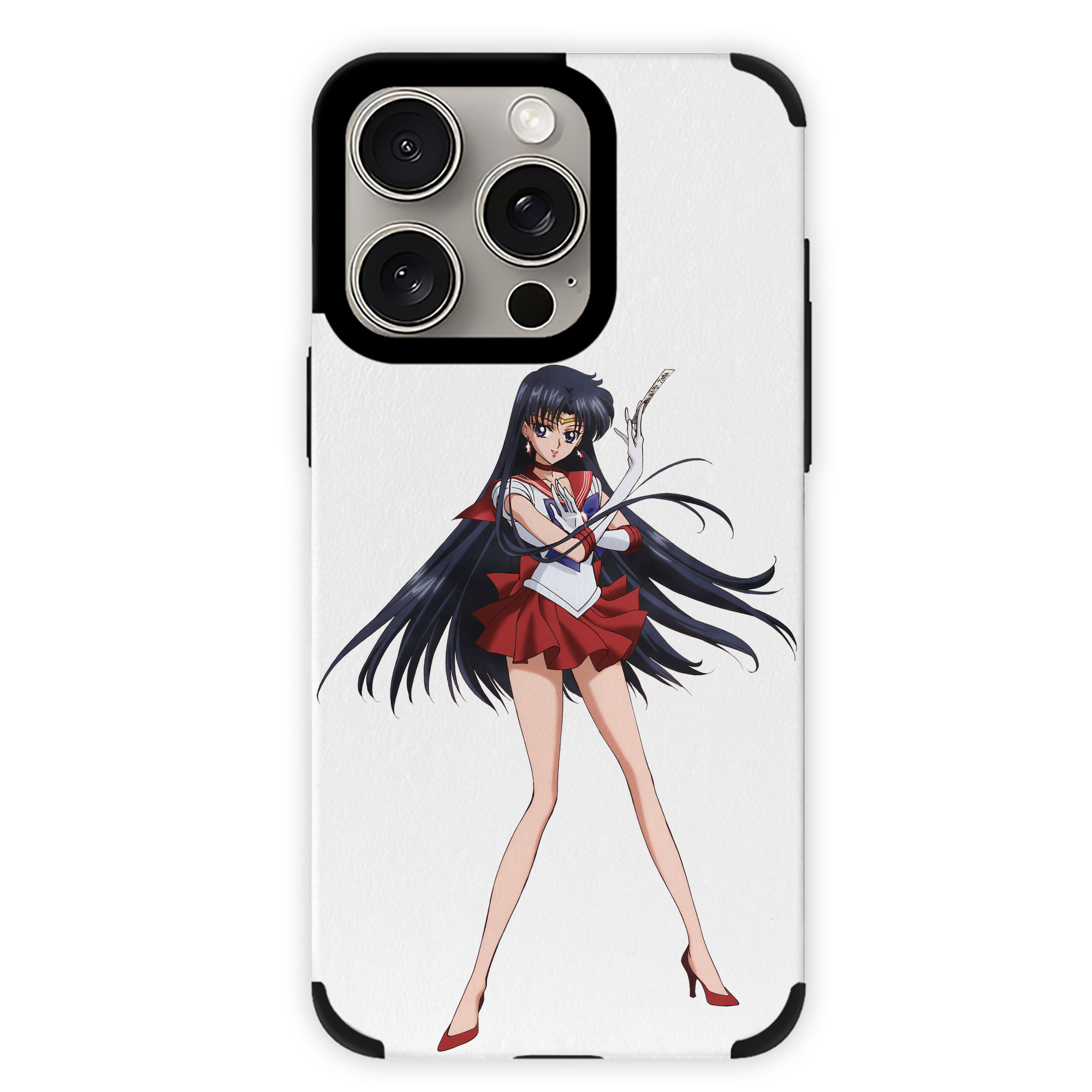 （画像用） 美少女戦士セーラームーン 火野レイ ひの レイ Sailor Moon Hino Rei （セーラーマーズ,Sailor Mars） 【iPhone15ProMax対応】 PUレザー スマホケース 耐衝撃＆黄変防止