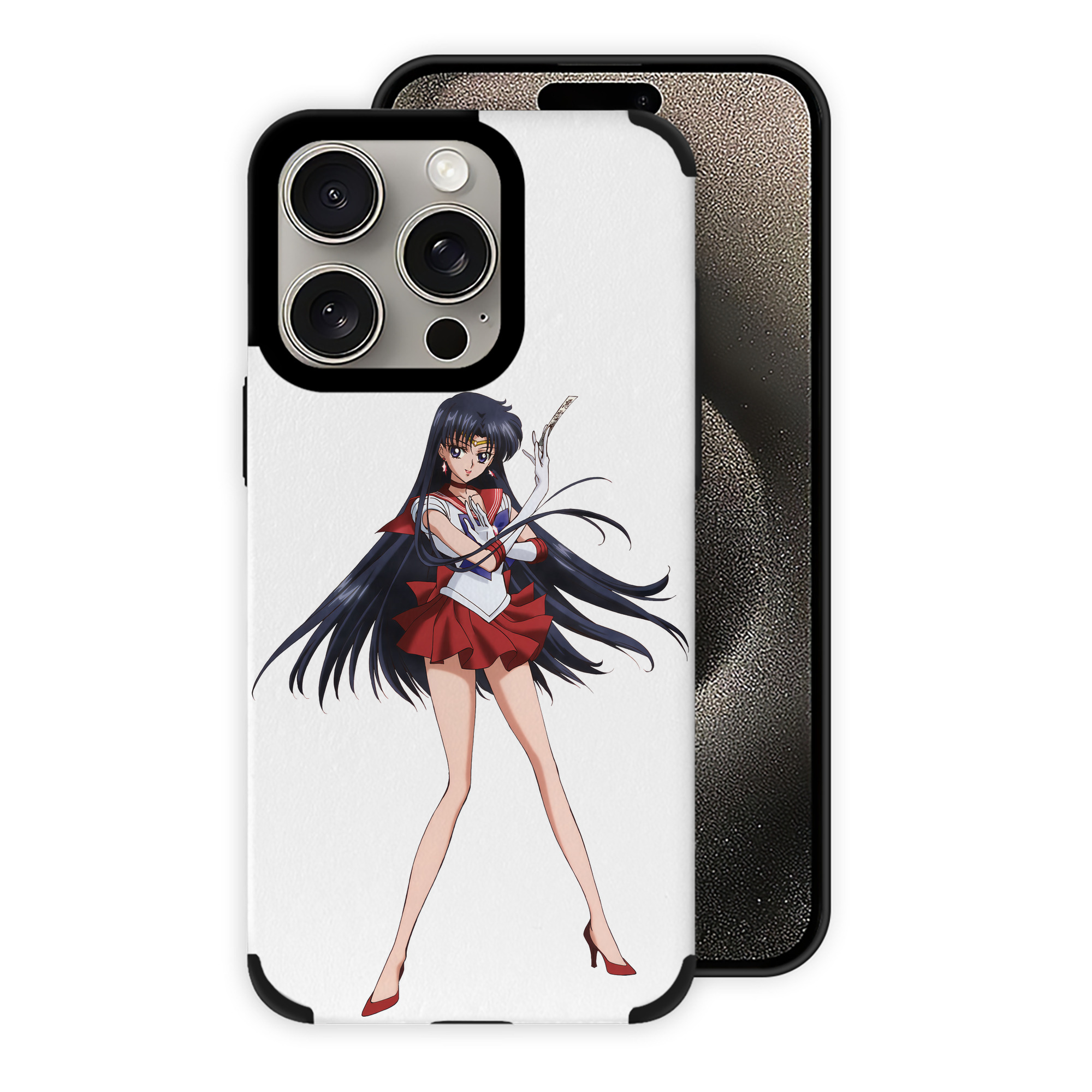 （画像用） 美少女戦士セーラームーン 火野レイ ひの レイ Sailor Moon Hino Rei （セーラーマーズ,Sailor Mars） 【iPhone15ProMax対応】 PUレザー スマホケース 耐衝撃＆黄変防止