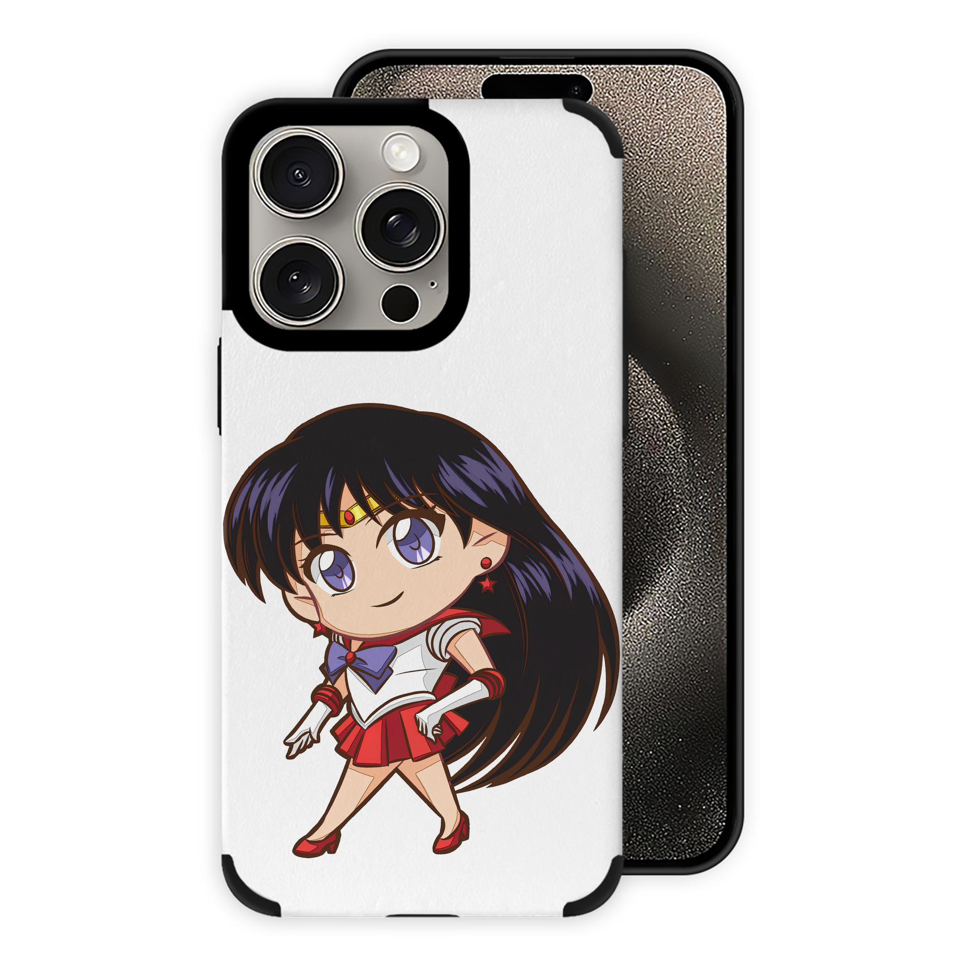 （画像用） 美少女戦士セーラームーン 火野レイ ひの レイ Sailor Moon Hino Rei （セーラーマーズ,Sailor Mars） 【iPhone15ProMax対応】 PUレザー スマホケース 耐衝撃＆黄変防止