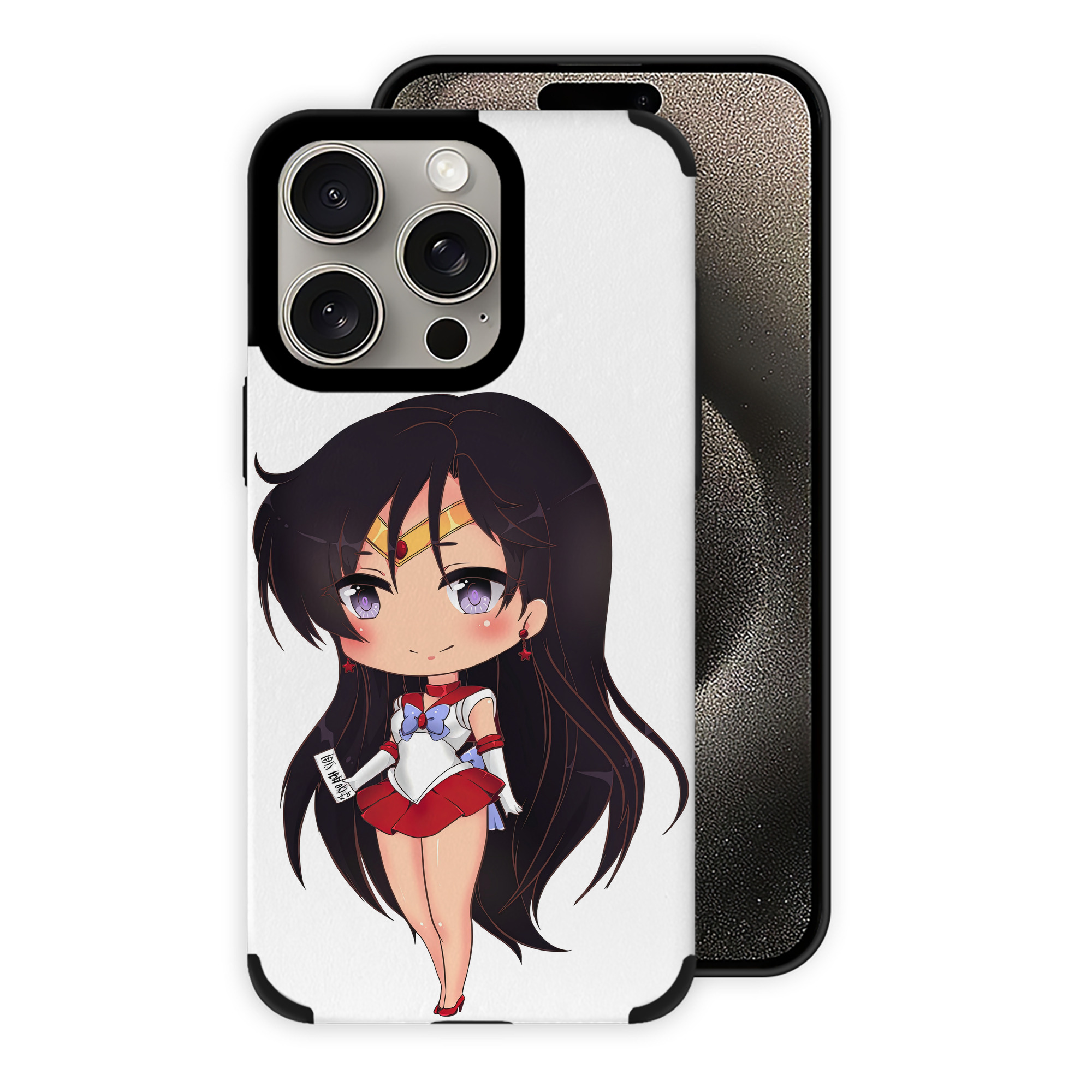 （画像用） 美少女戦士セーラームーン 火野レイ ひの レイ Sailor Moon Hino Rei （セーラーマーズ,Sailor Mars） 【iPhone15ProMax対応】 PUレザー スマホケース 耐衝撃＆黄変防止