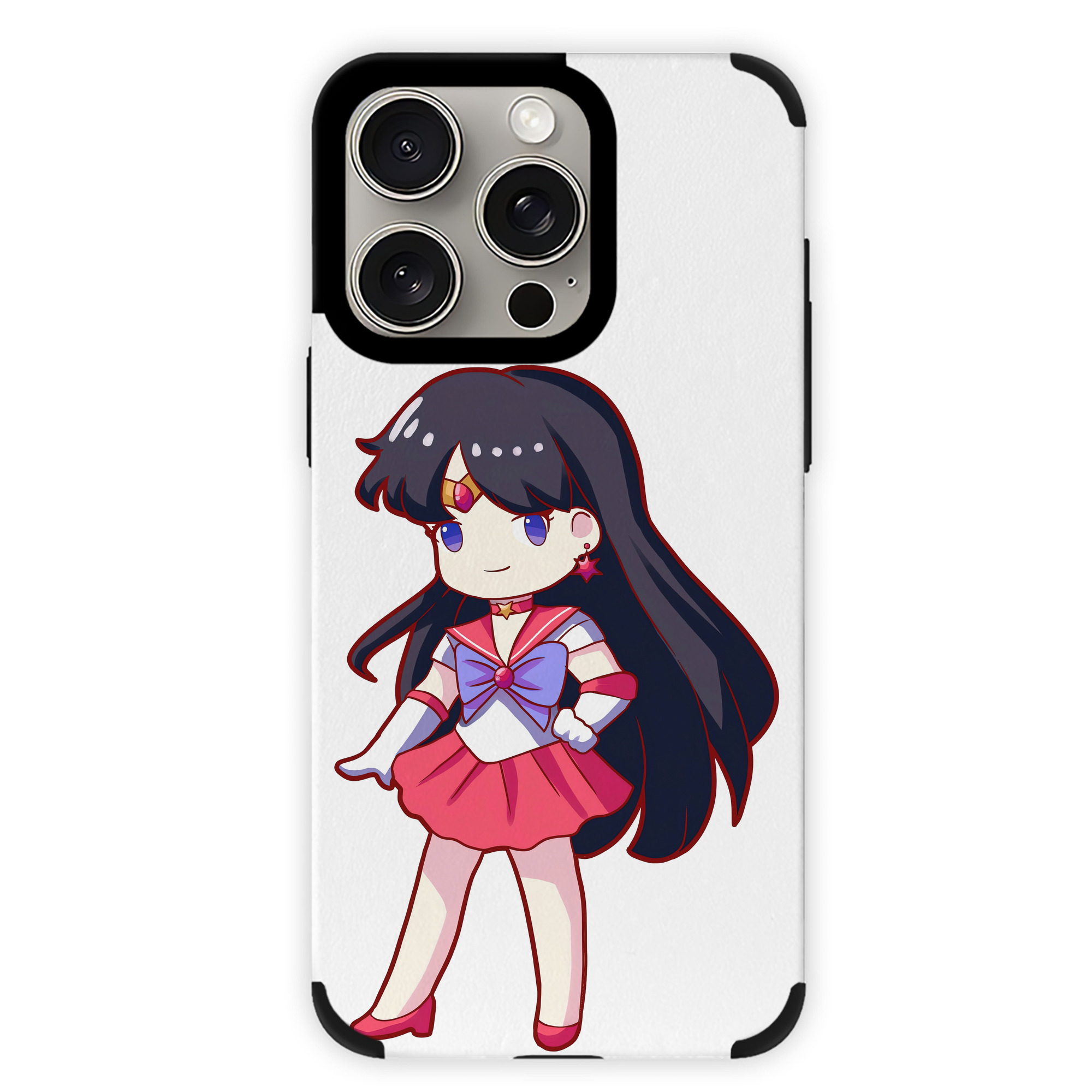 （画像用） 美少女戦士セーラームーン 火野レイ ひの レイ Sailor Moon Hino Rei （セーラーマーズ,Sailor Mars） 【iPhone15ProMax対応】 PUレザー スマホケース 耐衝撃＆黄変防止