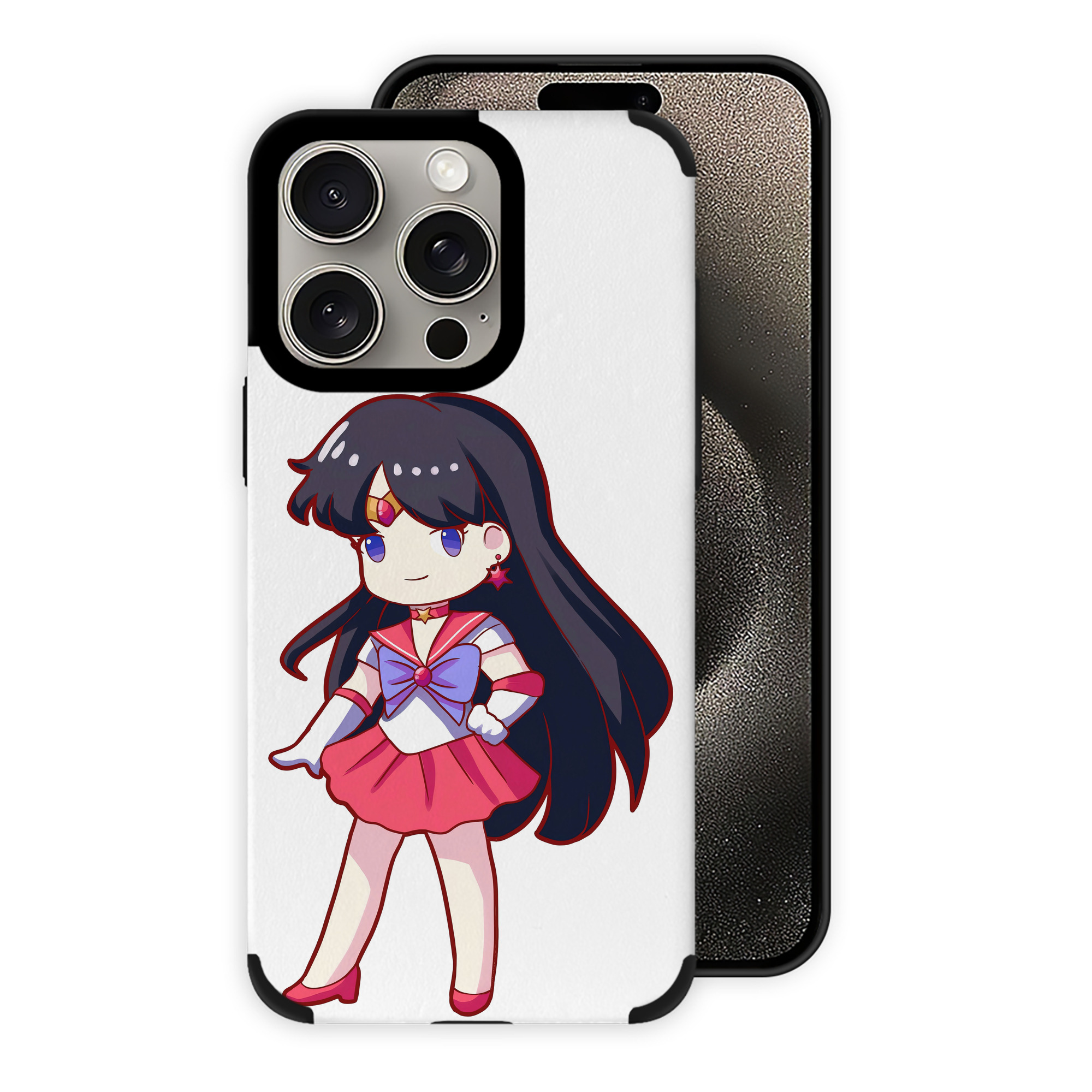 （画像用） 美少女戦士セーラームーン 火野レイ ひの レイ Sailor Moon Hino Rei （セーラーマーズ,Sailor Mars） 【iPhone15ProMax対応】 PUレザー スマホケース 耐衝撃＆黄変防止