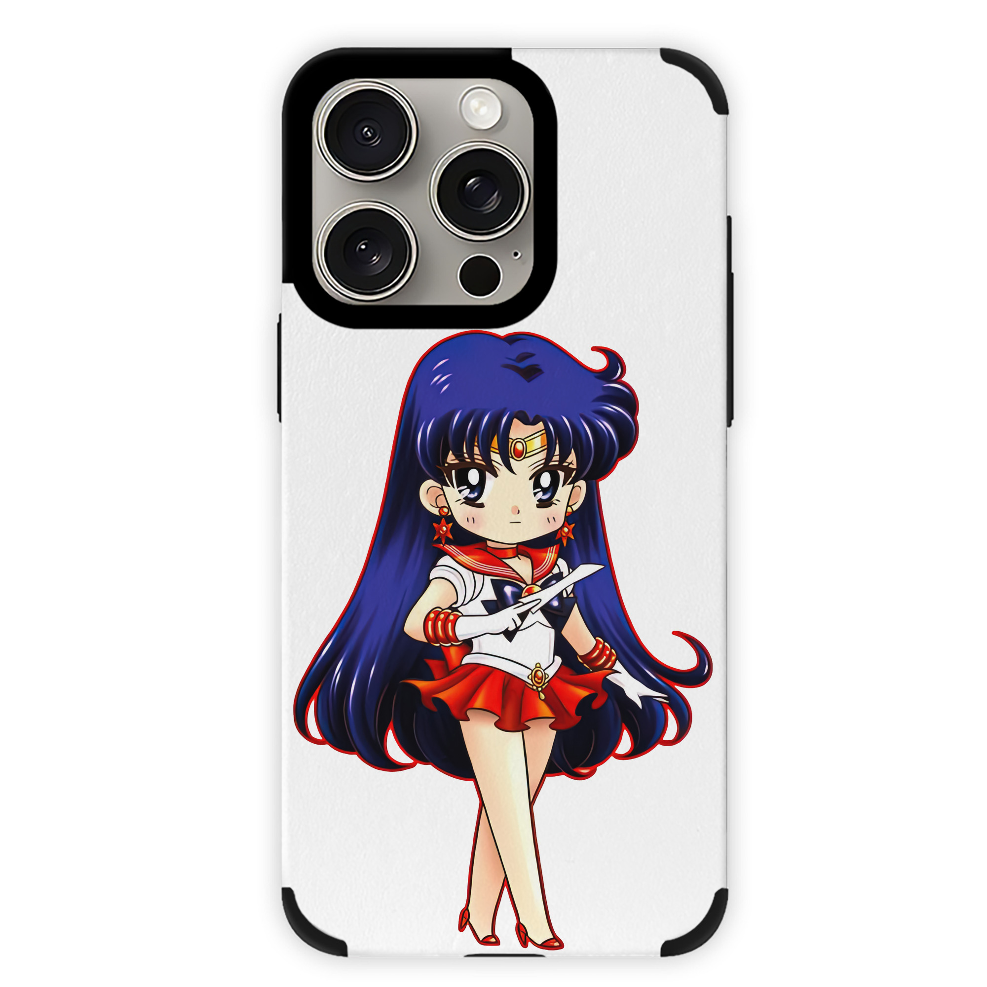 （画像用） 美少女戦士セーラームーン 火野レイ ひの レイ Sailor Moon Hino Rei （セーラーマーズ,Sailor Mars） 【iPhone15ProMax対応】 PUレザー スマホケース 耐衝撃＆黄変防止
