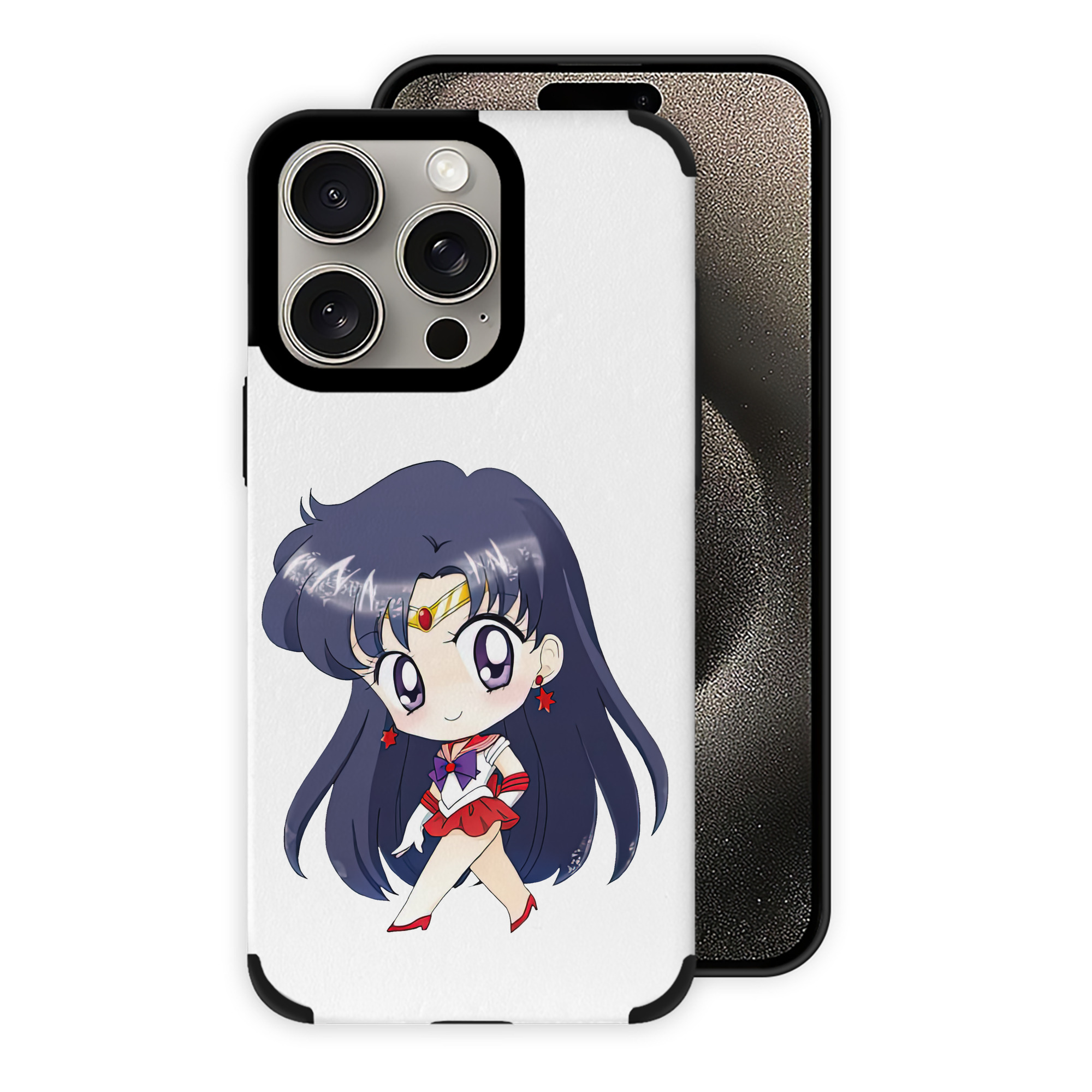 （画像用） 美少女戦士セーラームーン 火野レイ ひの レイ Sailor Moon Hino Rei （セーラーマーズ,Sailor Mars） 【iPhone15ProMax対応】 PUレザー スマホケース 耐衝撃＆黄変防止