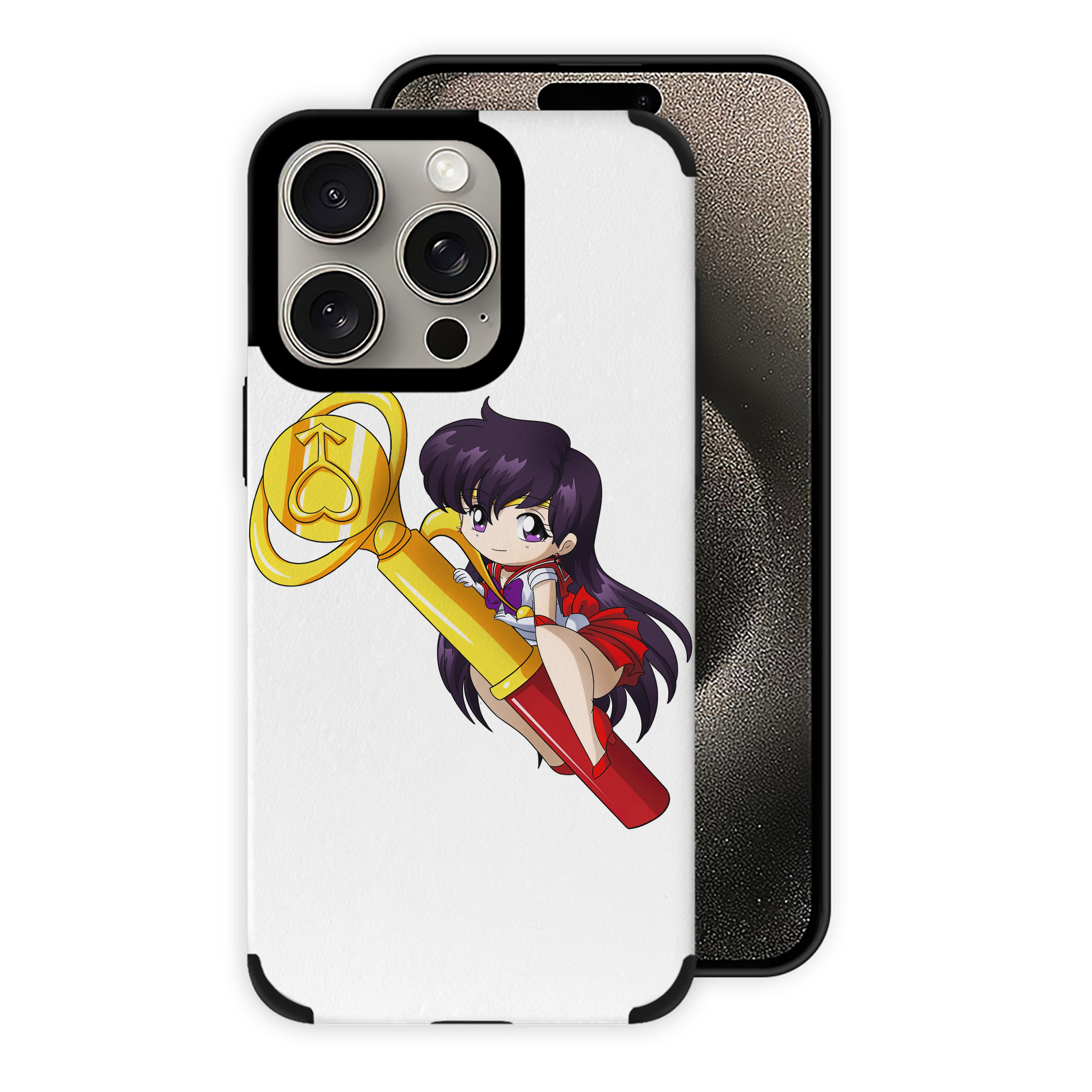（画像用） 美少女戦士セーラームーン 火野レイ ひの レイ Sailor Moon Hino Rei （セーラーマーズ,Sailor Mars） 【iPhone15ProMax対応】 PUレザー スマホケース 耐衝撃＆黄変防止