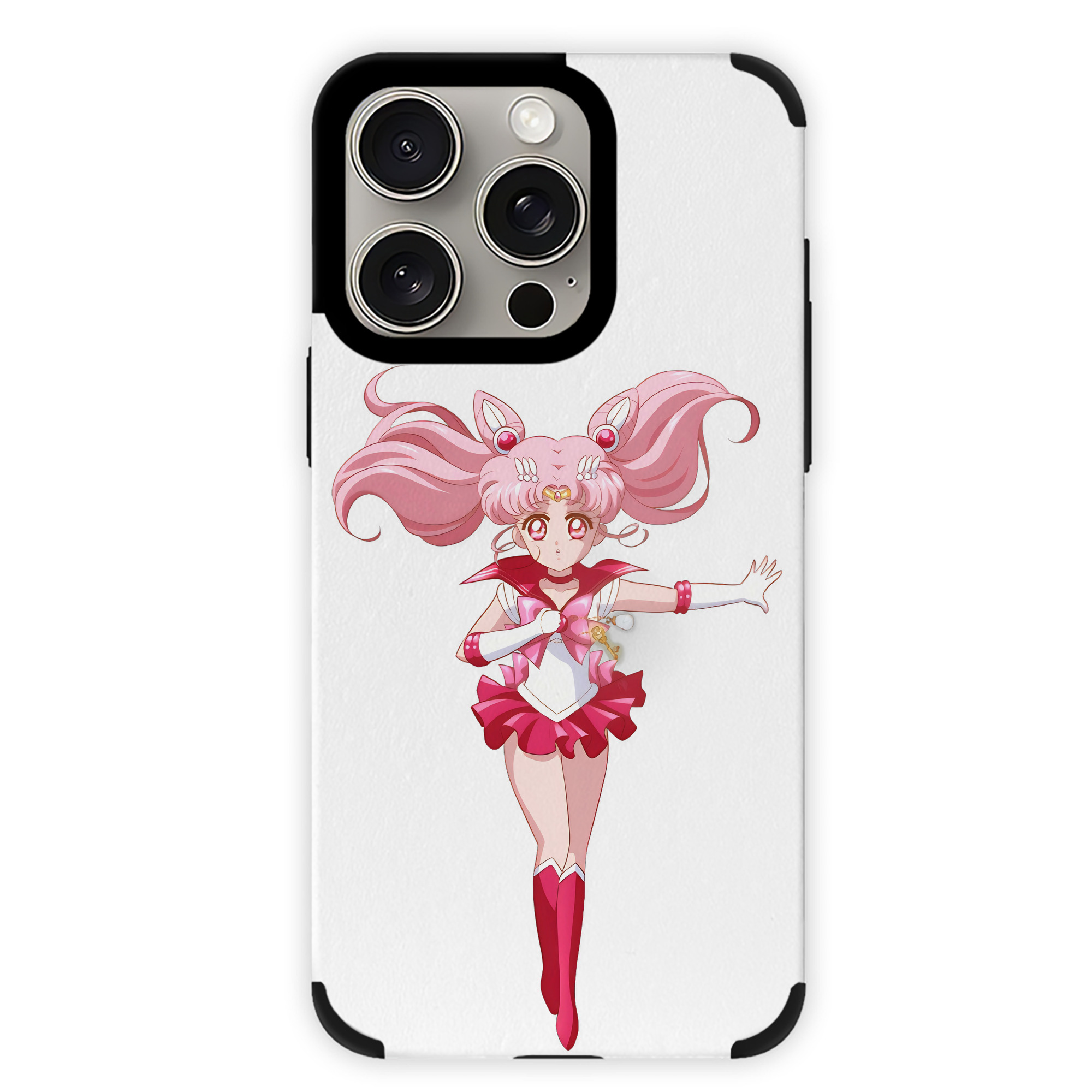 （画像用） 美少女戦士セーラームーン ちびうさ Sailor Moon Chibiusa Tsukino Usagi Small Lady Serenity 【iPhone15ProMax対応】 PUレザー スマホケース 耐衝撃＆黄変防止
