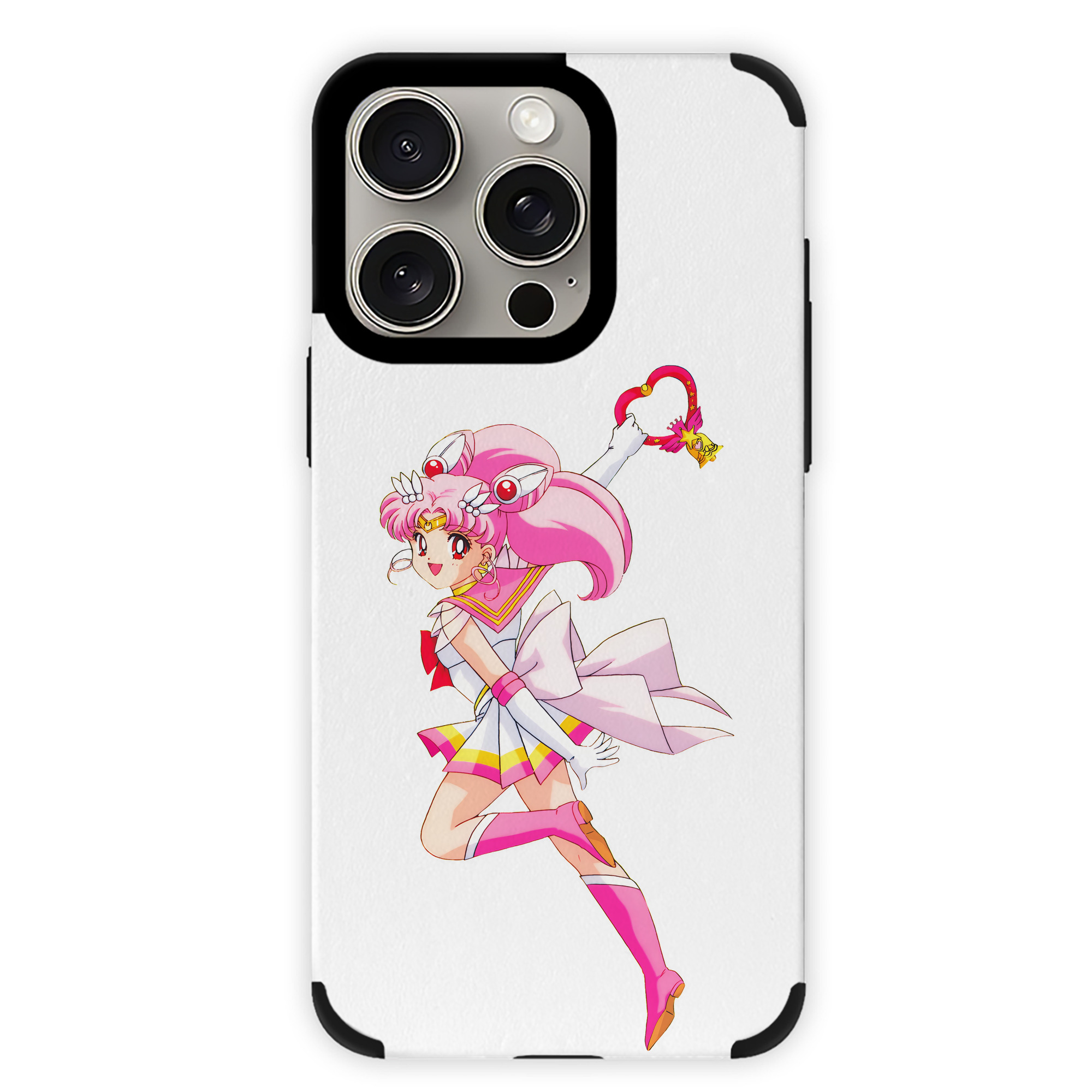 （画像用） 美少女戦士セーラームーン ちびうさ Sailor Moon Chibiusa Tsukino Usagi Small Lady Serenity 【iPhone15ProMax対応】 PUレザー スマホケース 耐衝撃＆黄変防止