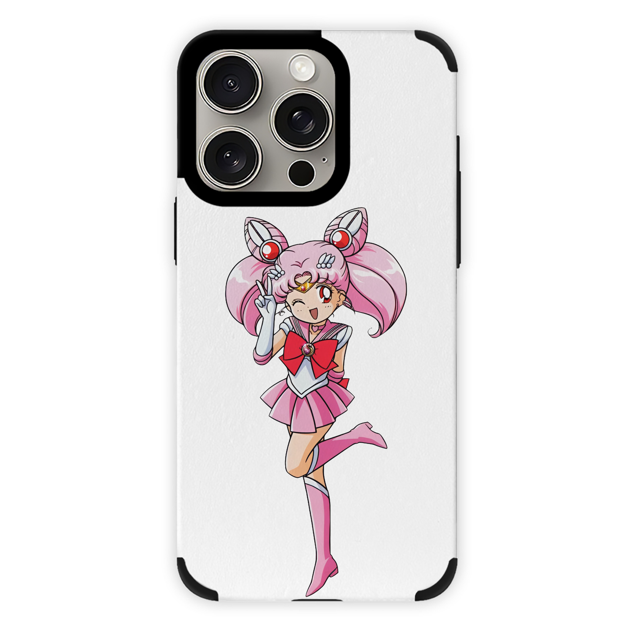 （画像用） 美少女戦士セーラームーン ちびうさ Sailor Moon Chibiusa Tsukino Usagi Small Lady Serenity 【iPhone15ProMax対応】 PUレザー スマホケース 耐衝撃＆黄変防止