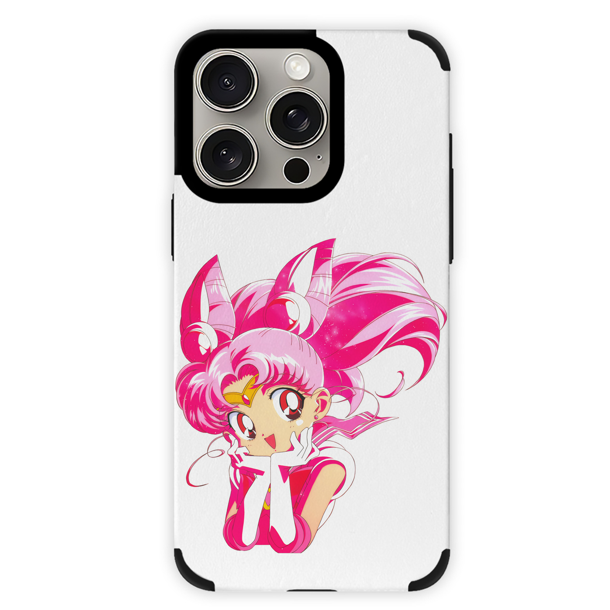 （画像用） 美少女戦士セーラームーン ちびうさ Sailor Moon Chibiusa Tsukino Usagi Small Lady Serenity 【iPhone15ProMax対応】 PUレザー スマホケース 耐衝撃＆黄変防止