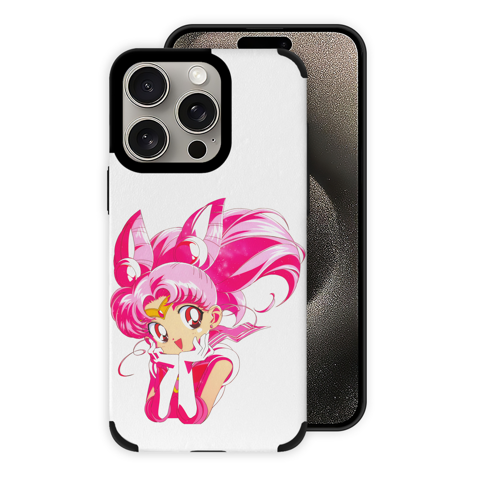 （画像用） 美少女戦士セーラームーン ちびうさ Sailor Moon Chibiusa Tsukino Usagi Small Lady Serenity 【iPhone15ProMax対応】 PUレザー スマホケース 耐衝撃＆黄変防止