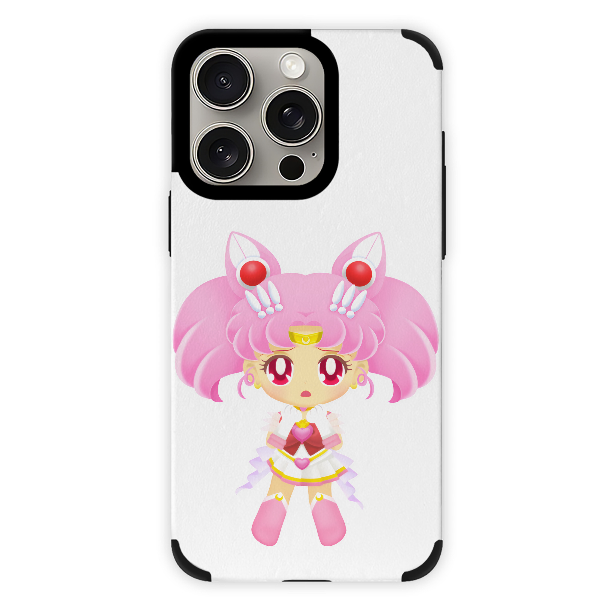 （画像用） 美少女戦士セーラームーン ちびうさ Sailor Moon Chibiusa Tsukino Usagi Small Lady Serenity 【iPhone15ProMax対応】 PUレザー スマホケース 耐衝撃＆黄変防止