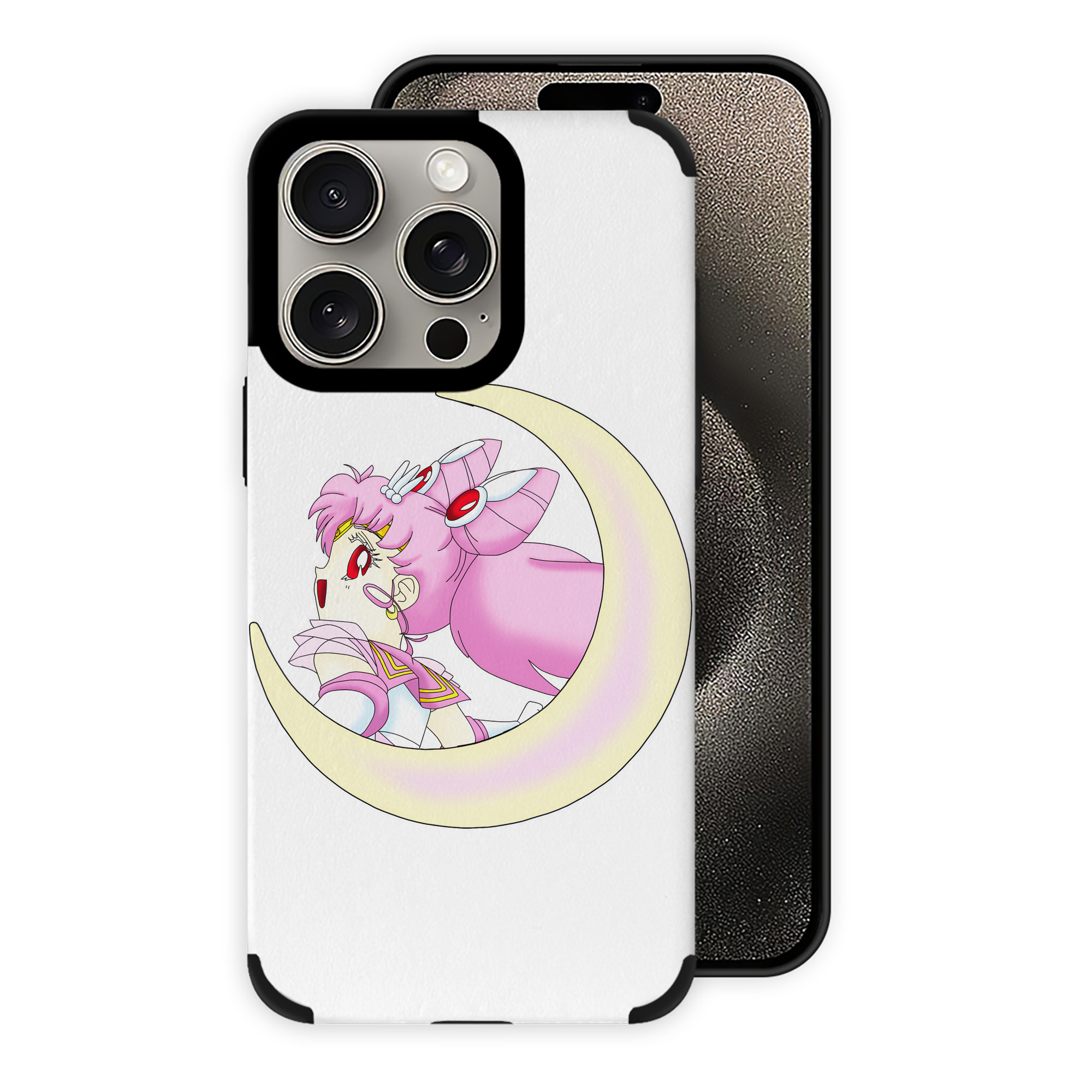 （画像用） 美少女戦士セーラームーン ちびうさ Sailor Moon Chibiusa Tsukino Usagi Small Lady Serenity 【iPhone15ProMax対応】 PUレザー スマホケース 耐衝撃＆黄変防止