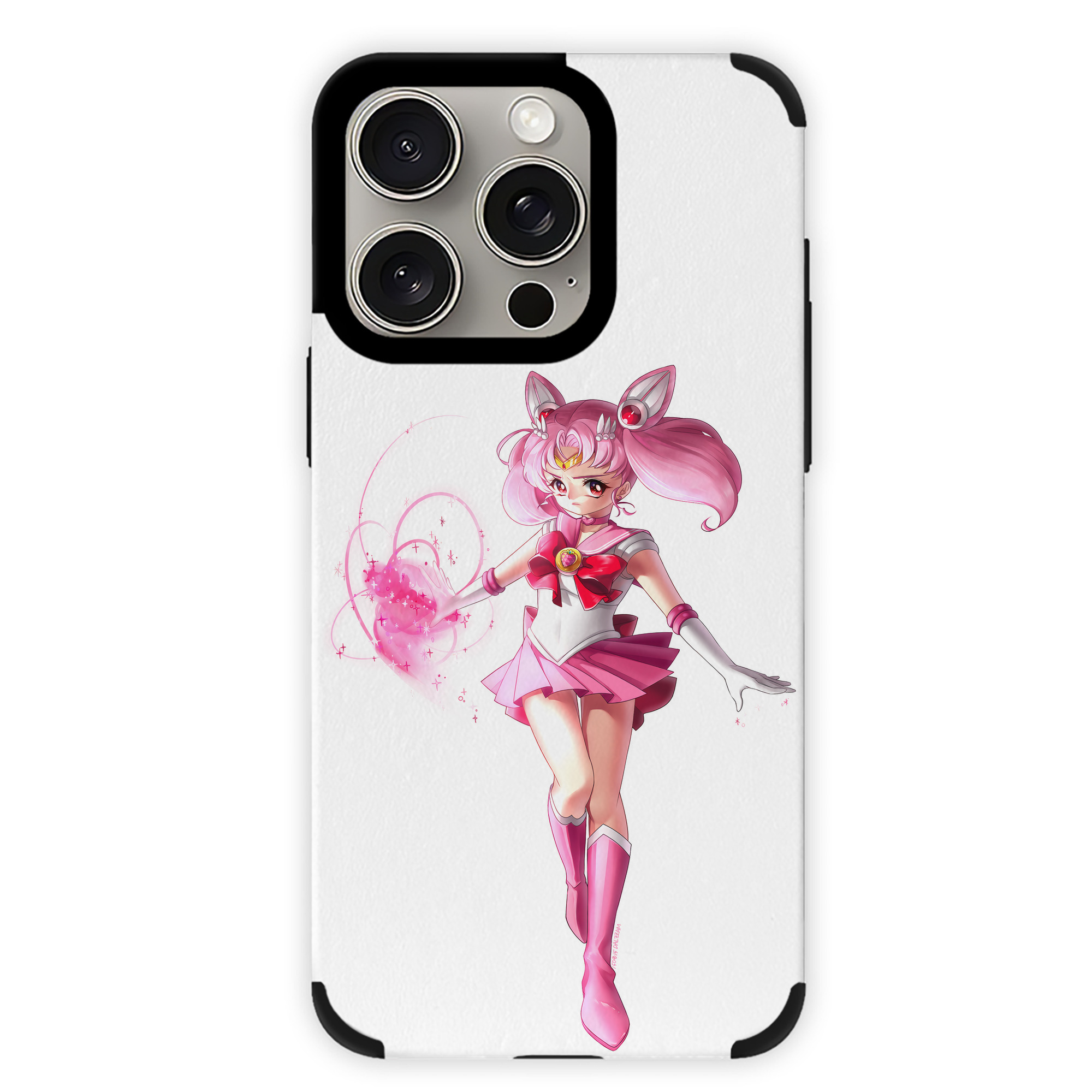 （画像用） 美少女戦士セーラームーン ちびうさ Sailor Moon Chibiusa Tsukino Usagi Small Lady Serenity 【iPhone15ProMax対応】 PUレザー スマホケース 耐衝撃＆黄変防止