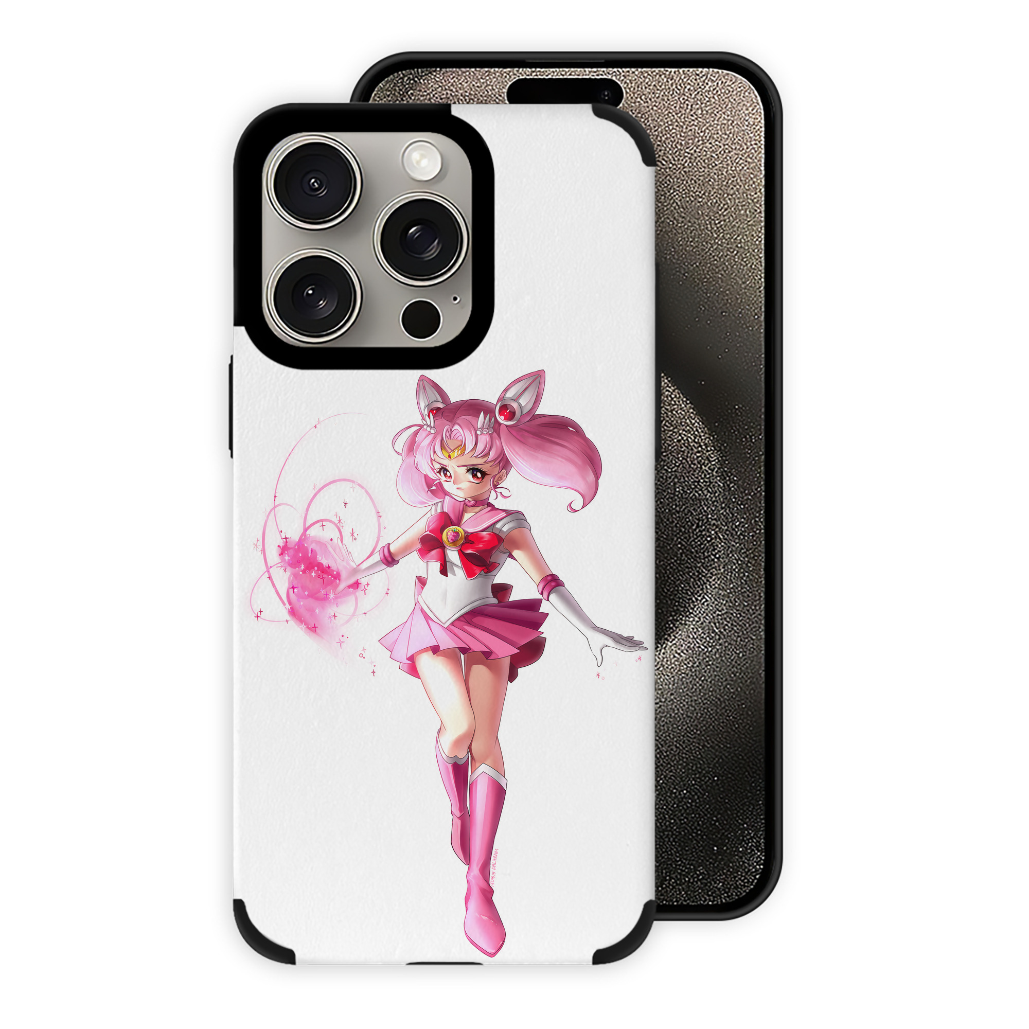 （画像用） 美少女戦士セーラームーン ちびうさ Sailor Moon Chibiusa Tsukino Usagi Small Lady Serenity 【iPhone15ProMax対応】 PUレザー スマホケース 耐衝撃＆黄変防止