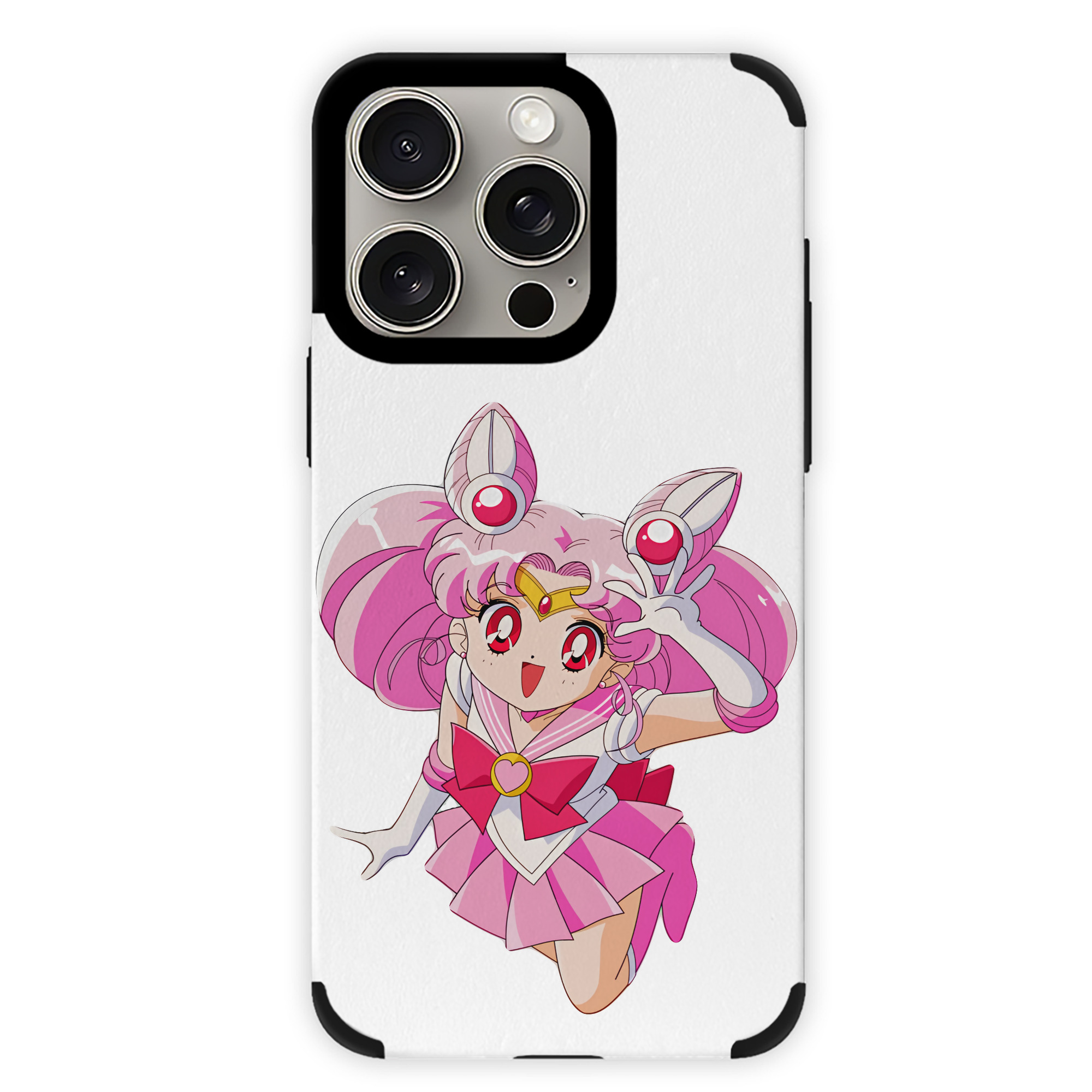 （画像用） 美少女戦士セーラームーン ちびうさ Sailor Moon Chibiusa Tsukino Usagi Small Lady Serenity 【iPhone15ProMax対応】 PUレザー スマホケース 耐衝撃＆黄変防止