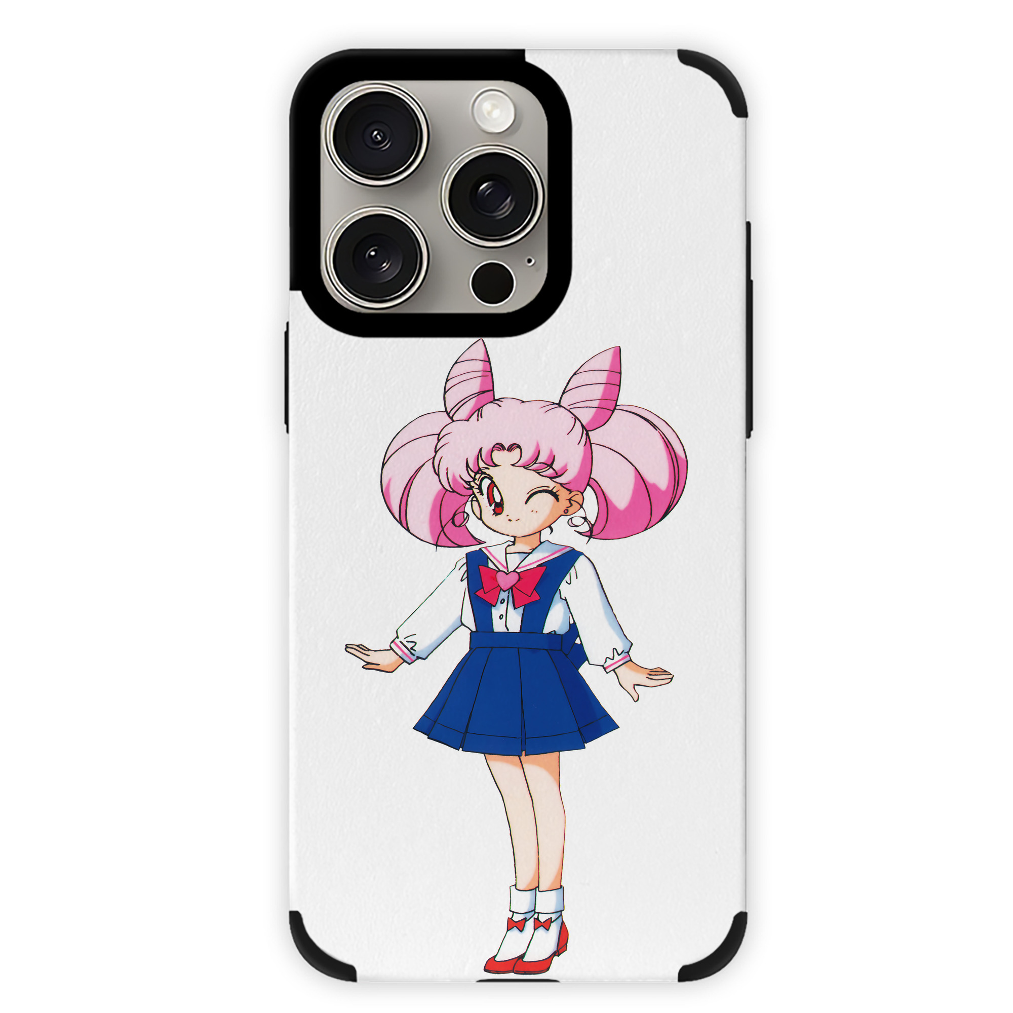 （画像用） 美少女戦士セーラームーン ちびうさ Sailor Moon Chibiusa Tsukino Usagi Small Lady Serenity 【iPhone15ProMax対応】 PUレザー スマホケース 耐衝撃＆黄変防止