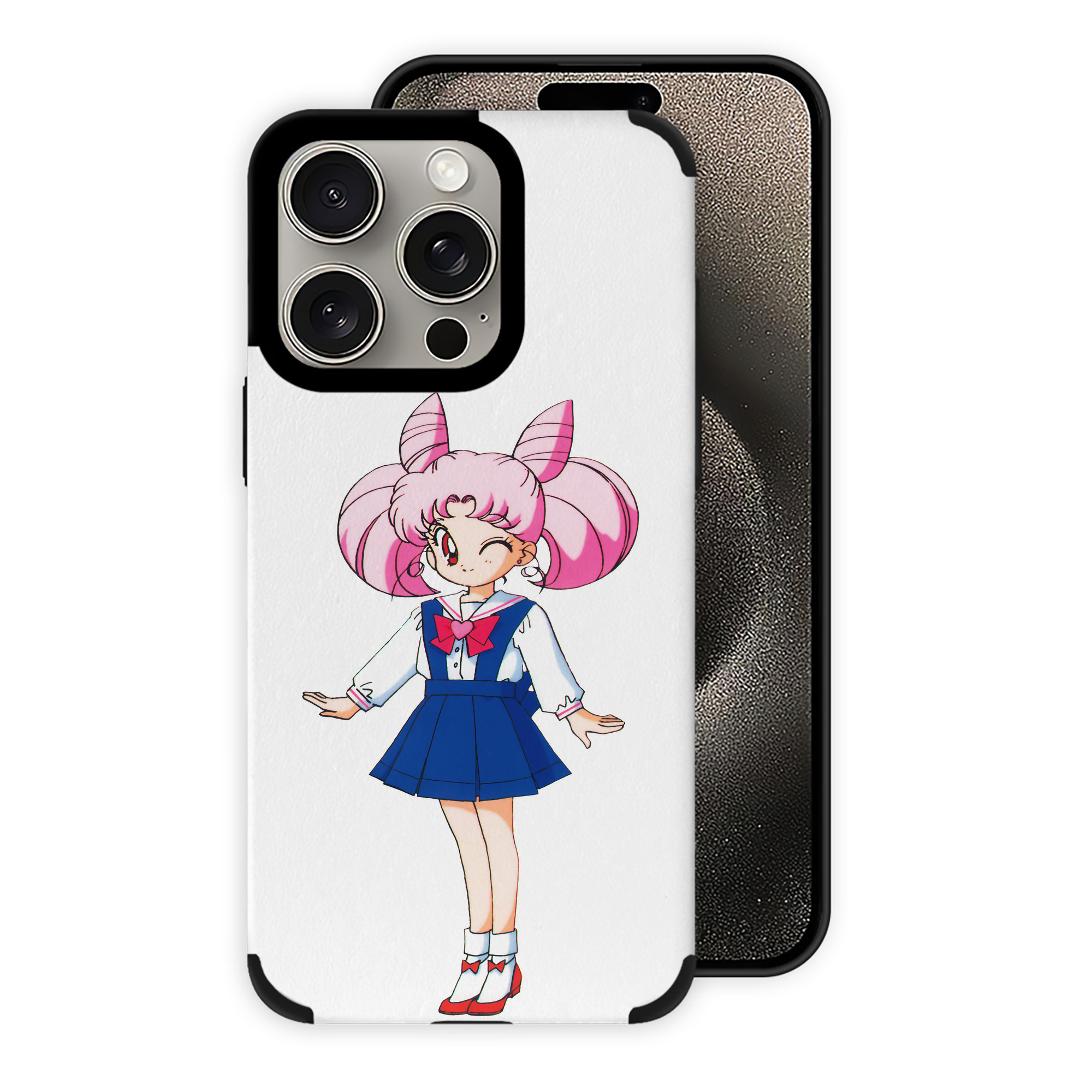 （画像用） 美少女戦士セーラームーン ちびうさ Sailor Moon Chibiusa Tsukino Usagi Small Lady Serenity 【iPhone15ProMax対応】 PUレザー スマホケース 耐衝撃＆黄変防止