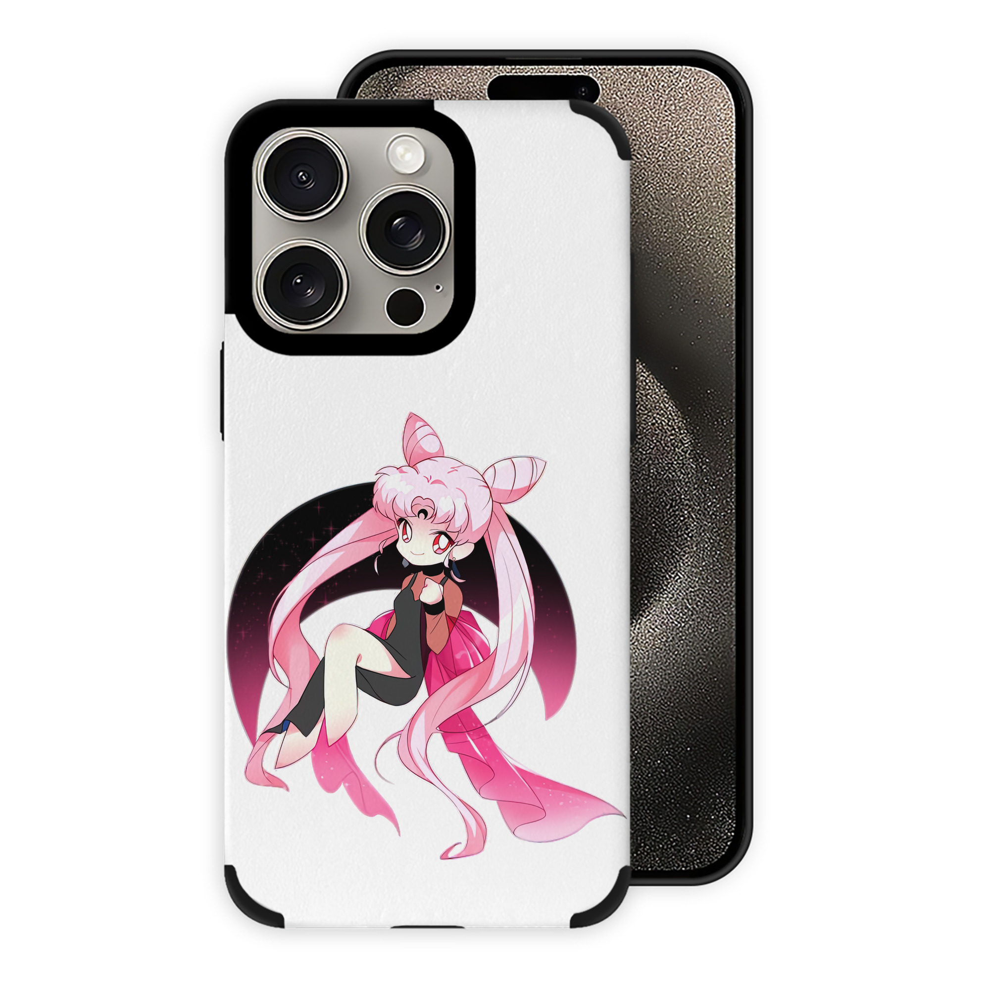 （画像用） 美少女戦士セーラームーン ちびうさ Sailor Moon Chibiusa Tsukino Usagi Small Lady Serenity 【iPhone15ProMax対応】 PUレザー スマホケース 耐衝撃＆黄変防止