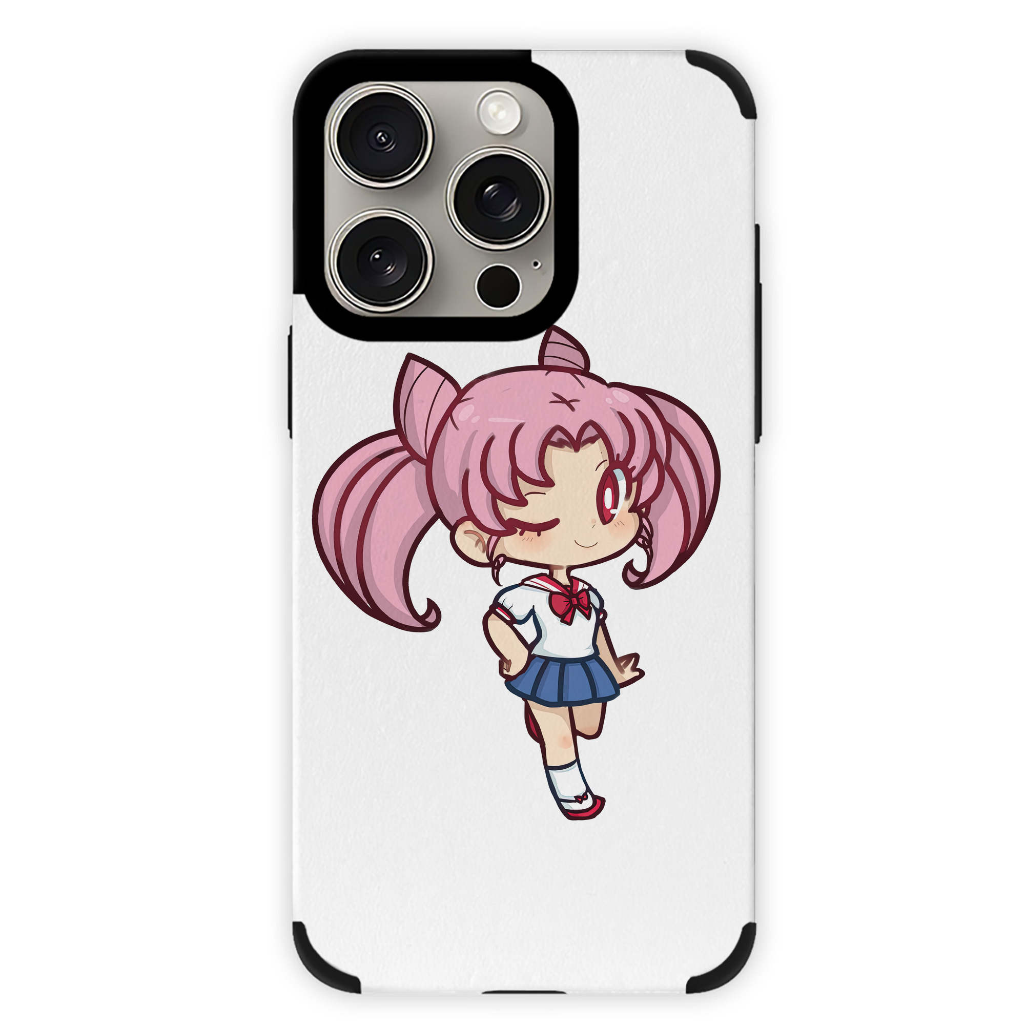 （画像用） 美少女戦士セーラームーン ちびうさ Sailor Moon Chibiusa Tsukino Usagi Small Lady Serenity 【iPhone15ProMax対応】 PUレザー スマホケース 耐衝撃＆黄変防止