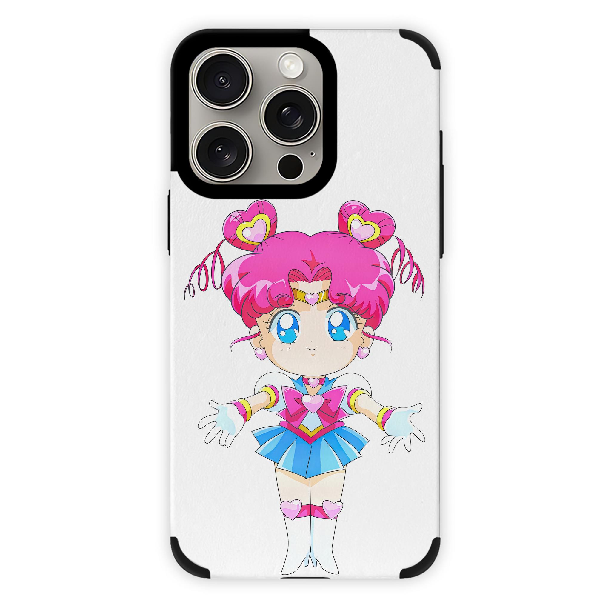 （画像用） 美少女戦士セーラームーン ちびうさ Sailor Moon Chibiusa Tsukino Usagi Small Lady Serenity 【iPhone15ProMax対応】 PUレザー スマホケース 耐衝撃＆黄変防止