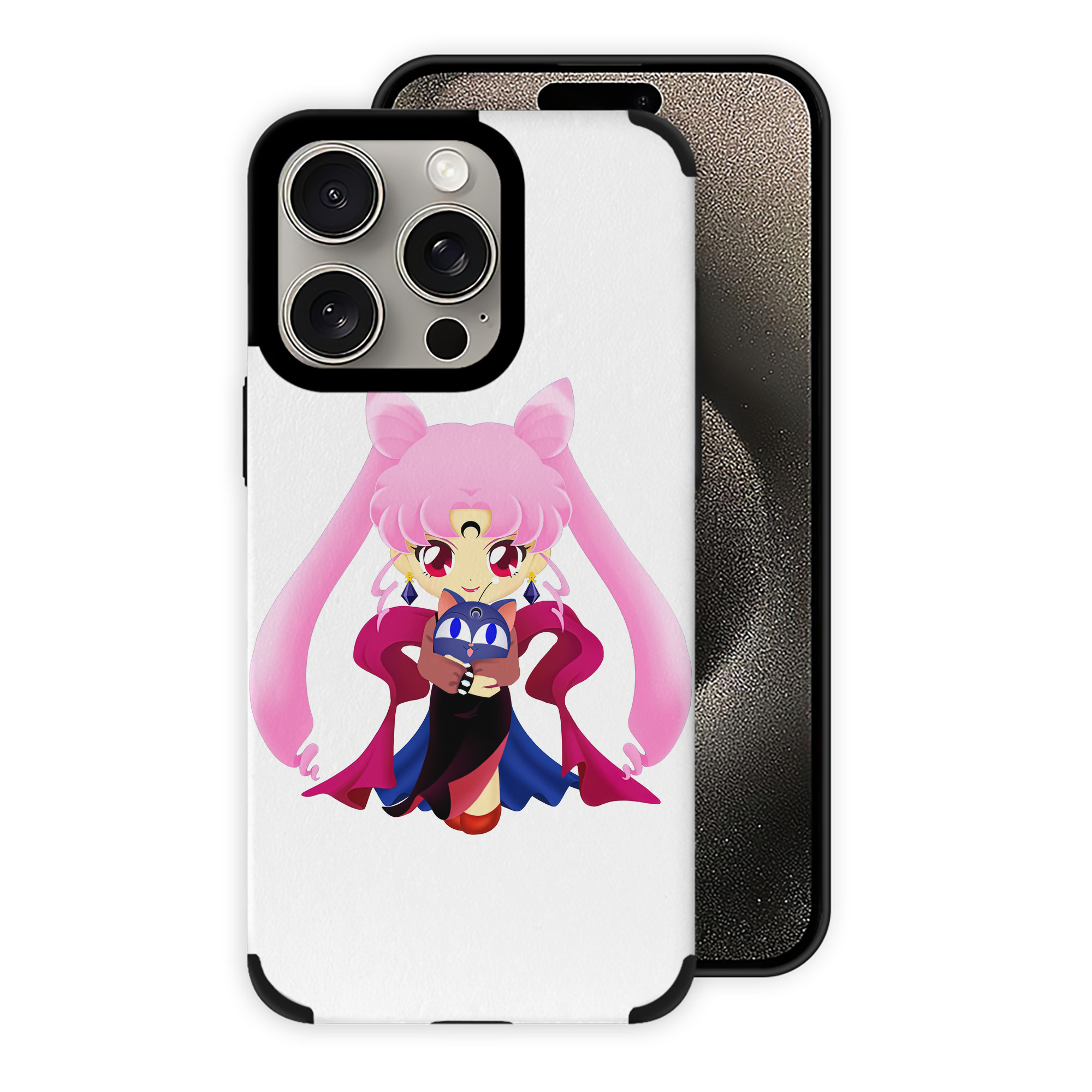 （画像用） 美少女戦士セーラームーン ちびうさ Sailor Moon Chibiusa Tsukino Usagi Small Lady Serenity 【iPhone15ProMax対応】 PUレザー スマホケース 耐衝撃＆黄変防止