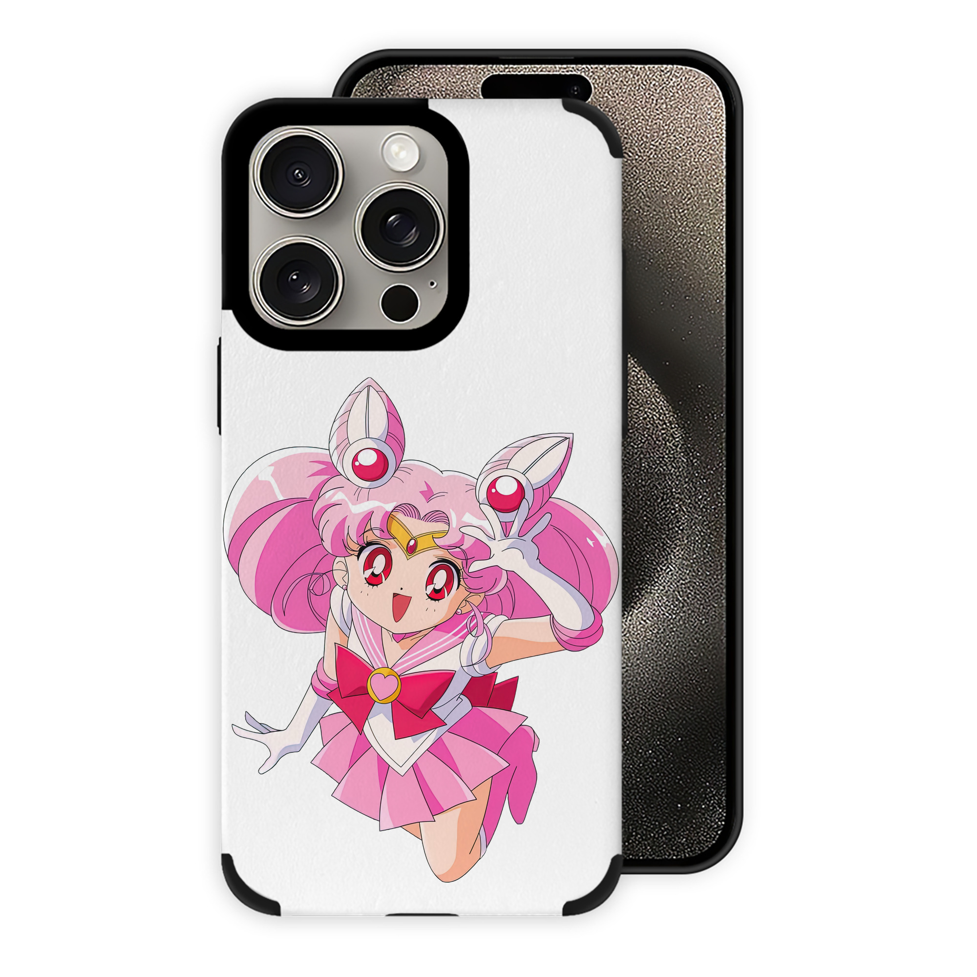 （画像用） 美少女戦士セーラームーン ちびうさ Sailor Moon Chibiusa Tsukino Usagi Small Lady Serenity 【iPhone15ProMax対応】 PUレザー スマホケース 耐衝撃＆黄変防止