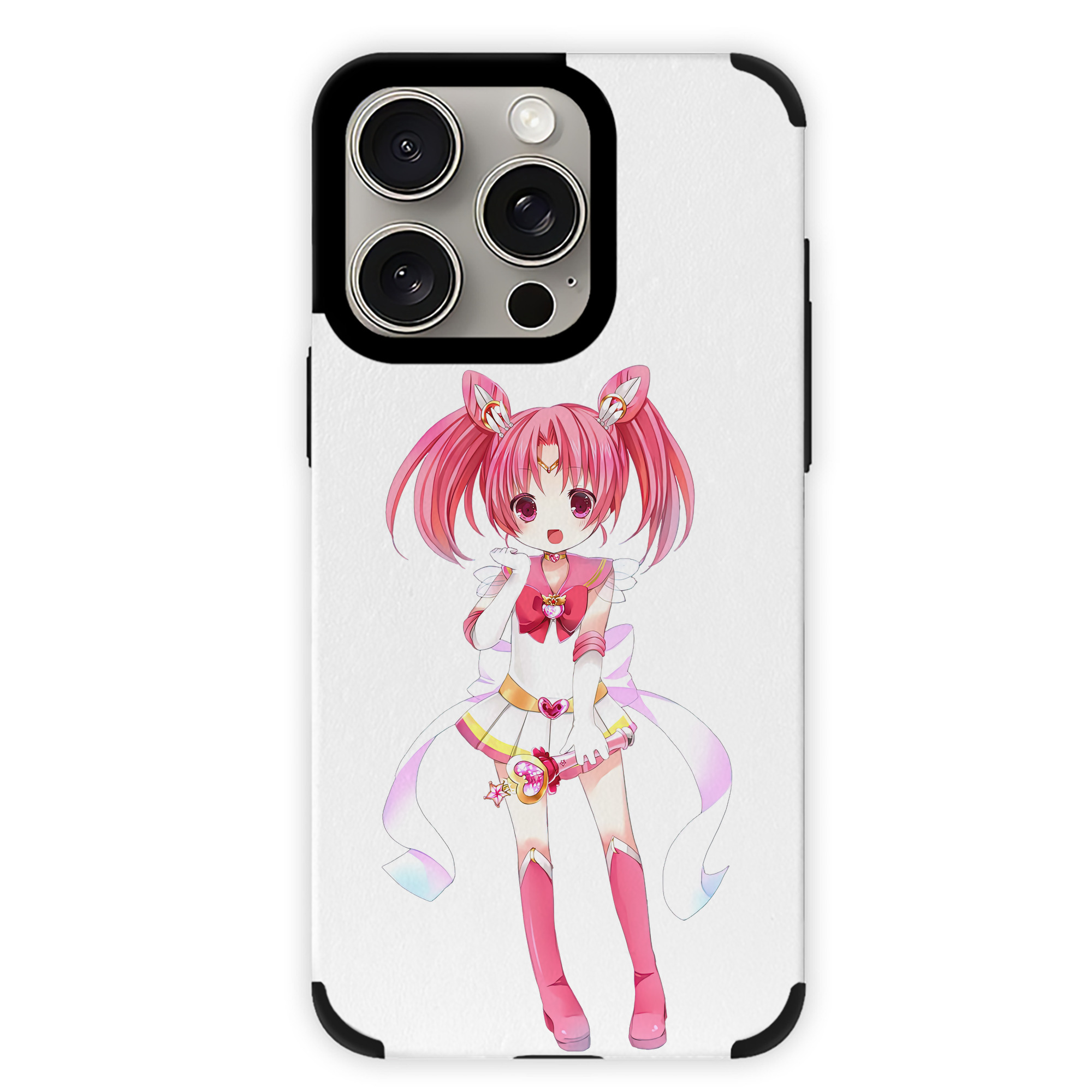 （画像用） 美少女戦士セーラームーン ちびうさ Sailor Moon Chibiusa Tsukino Usagi Small Lady Serenity 【iPhone15ProMax対応】 PUレザー スマホケース 耐衝撃＆黄変防止