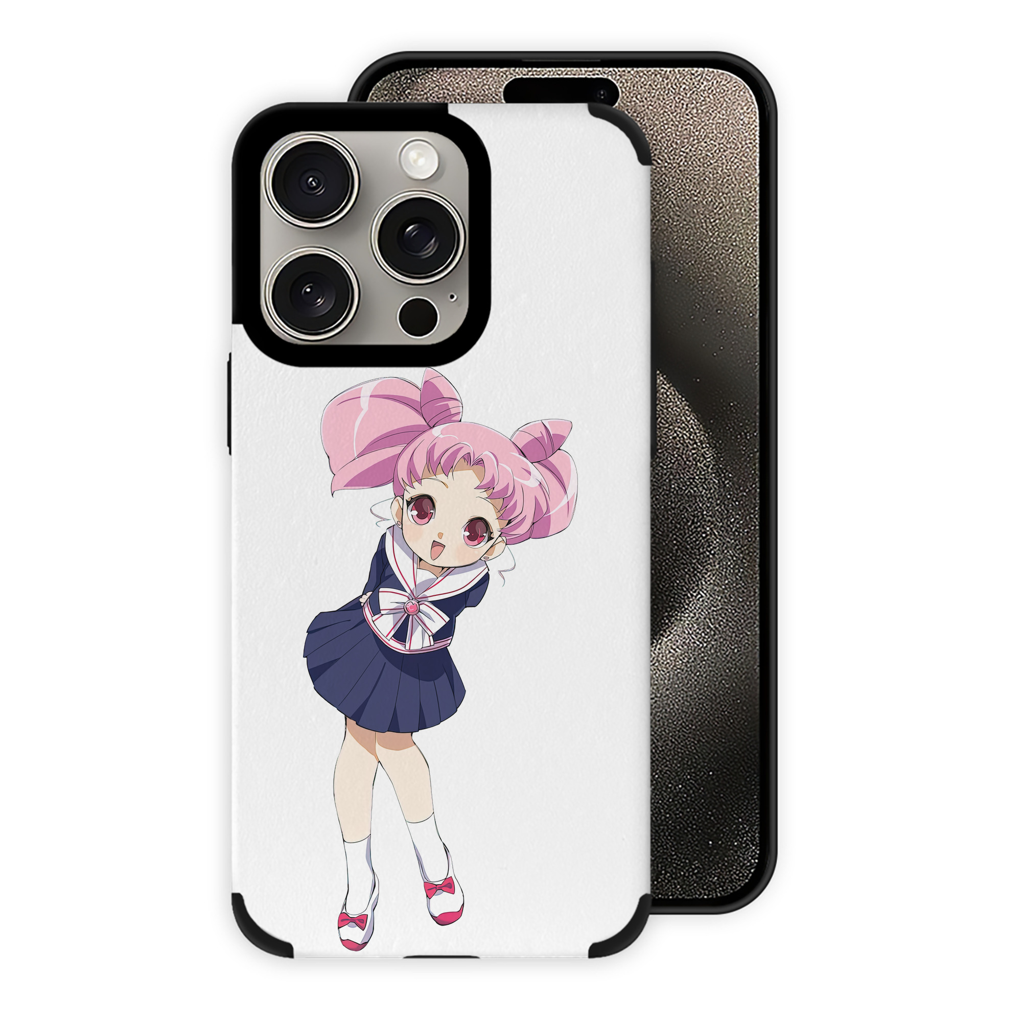 （画像用） 美少女戦士セーラームーン ちびうさ Sailor Moon Chibiusa Tsukino Usagi Small Lady Serenity 【iPhone15ProMax対応】 PUレザー スマホケース 耐衝撃＆黄変防止