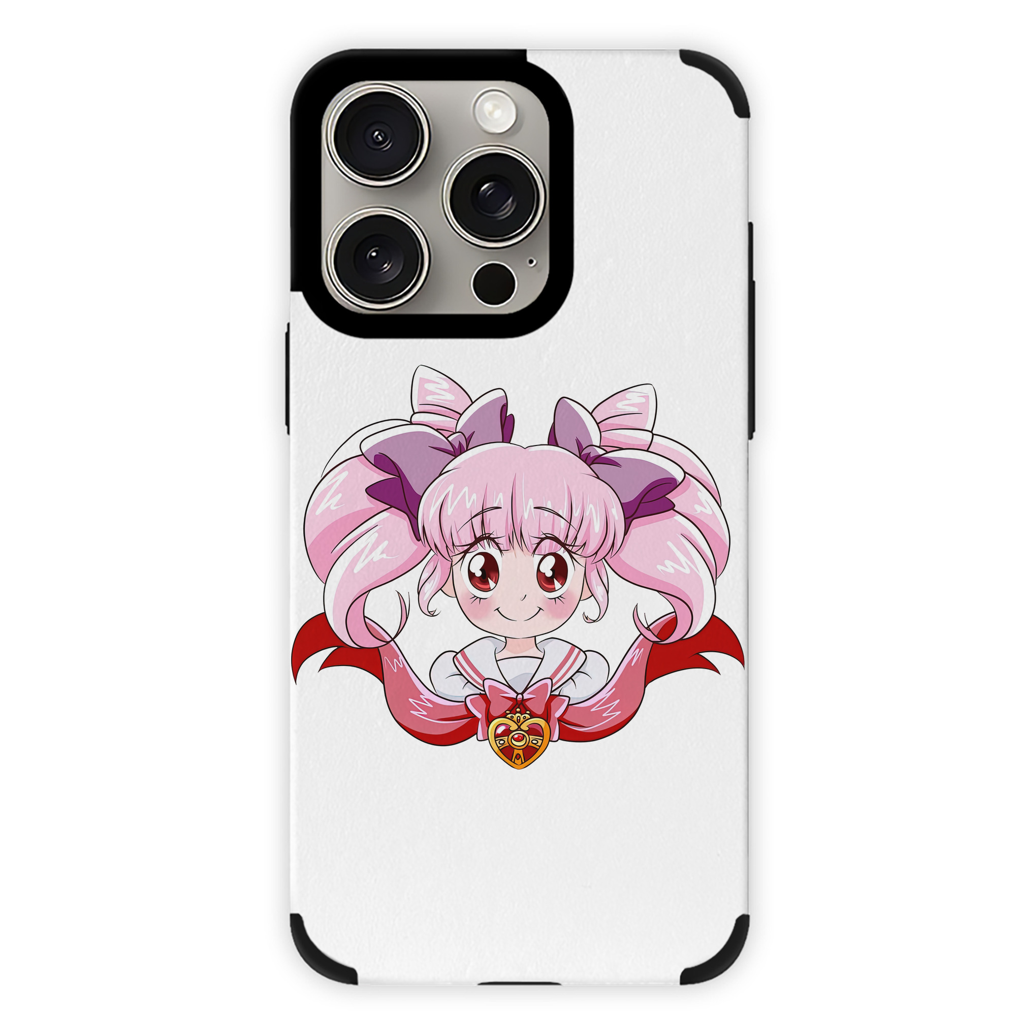 （画像用） 美少女戦士セーラームーン ちびうさ Sailor Moon Chibiusa Tsukino Usagi Small Lady Serenity 【iPhone15ProMax対応】 PUレザー スマホケース 耐衝撃＆黄変防止