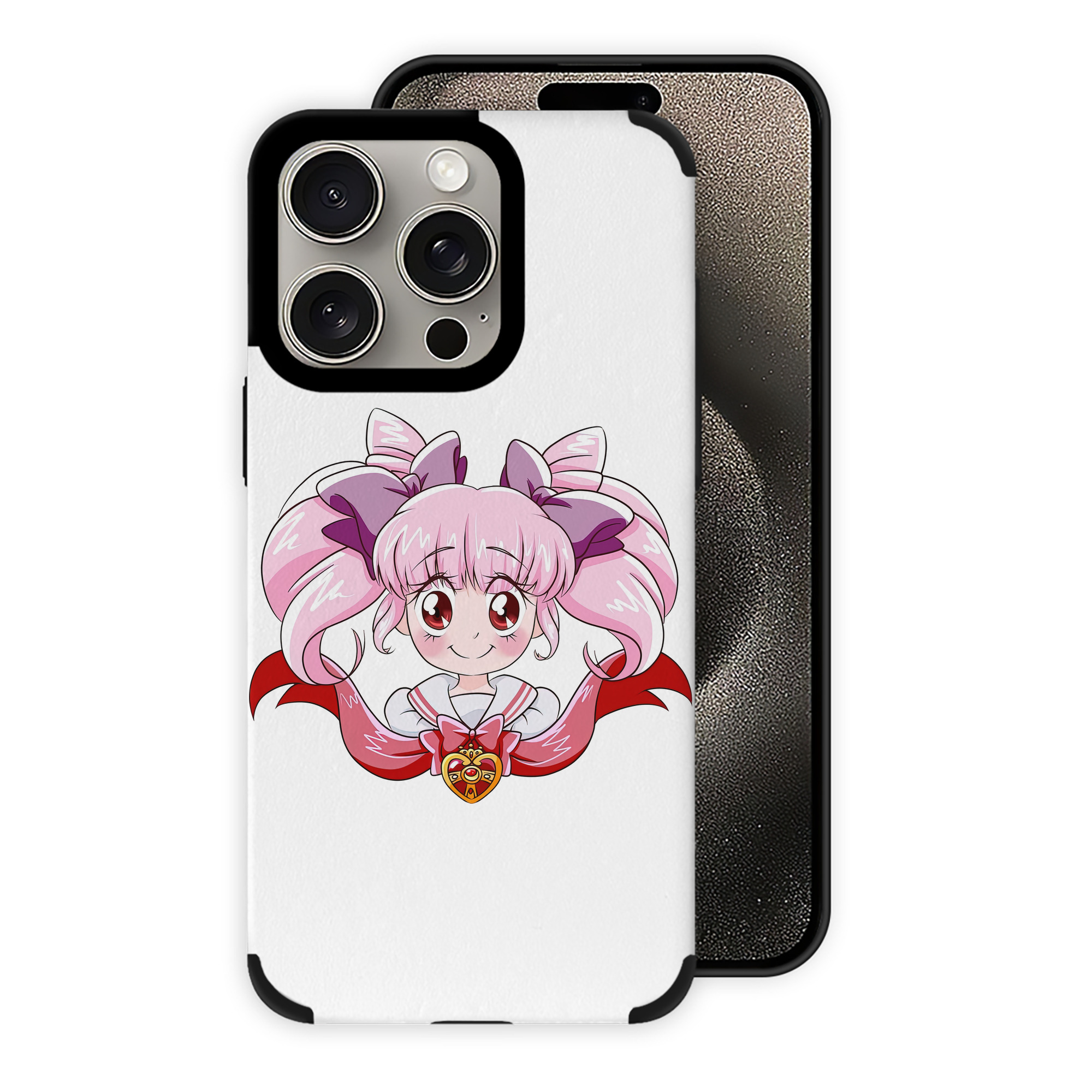 （画像用） 美少女戦士セーラームーン ちびうさ Sailor Moon Chibiusa Tsukino Usagi Small Lady Serenity 【iPhone15ProMax対応】 PUレザー スマホケース 耐衝撃＆黄変防止