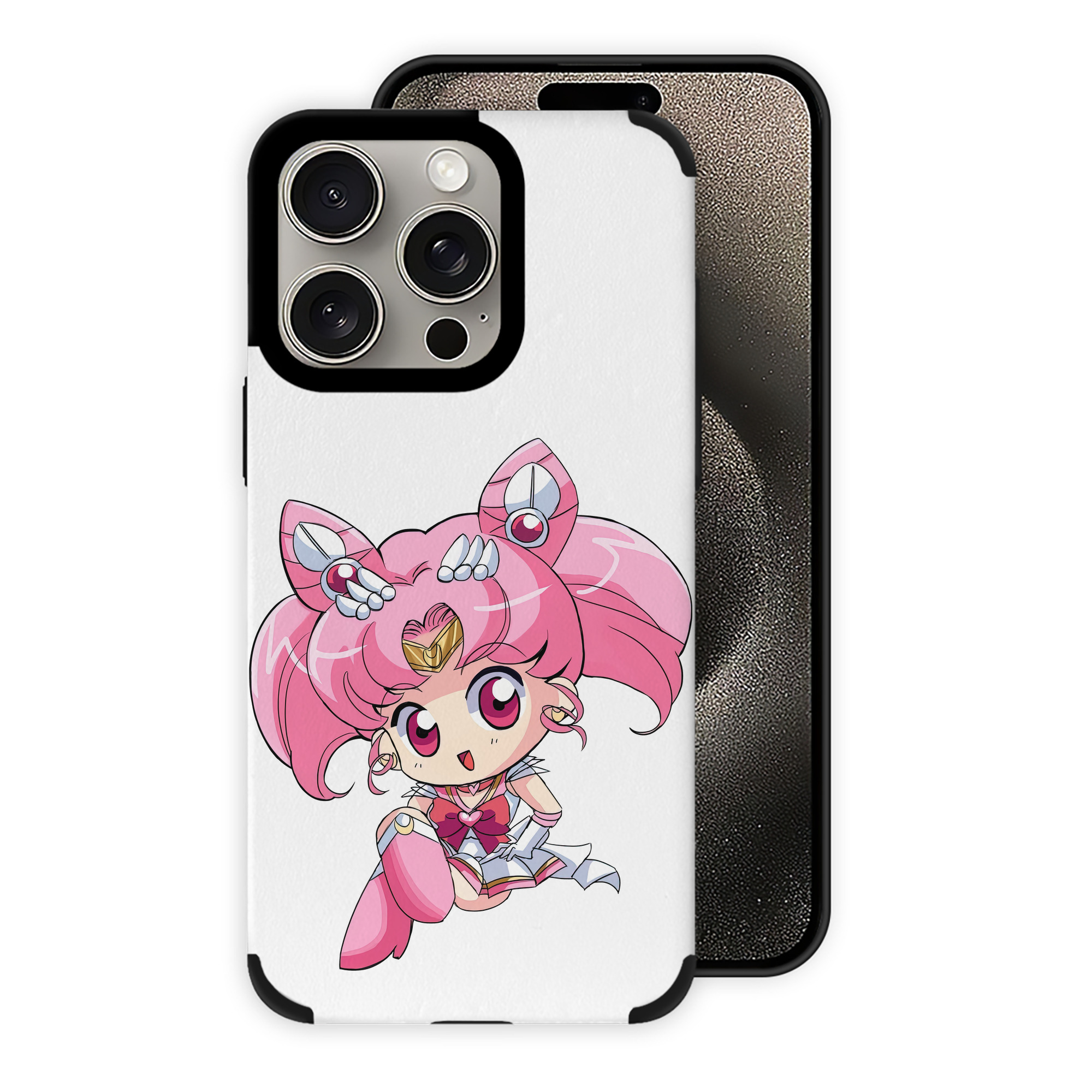 （画像用） 美少女戦士セーラームーン ちびうさ Sailor Moon Chibiusa Tsukino Usagi Small Lady Serenity 【iPhone15ProMax対応】 PUレザー スマホケース 耐衝撃＆黄変防止
