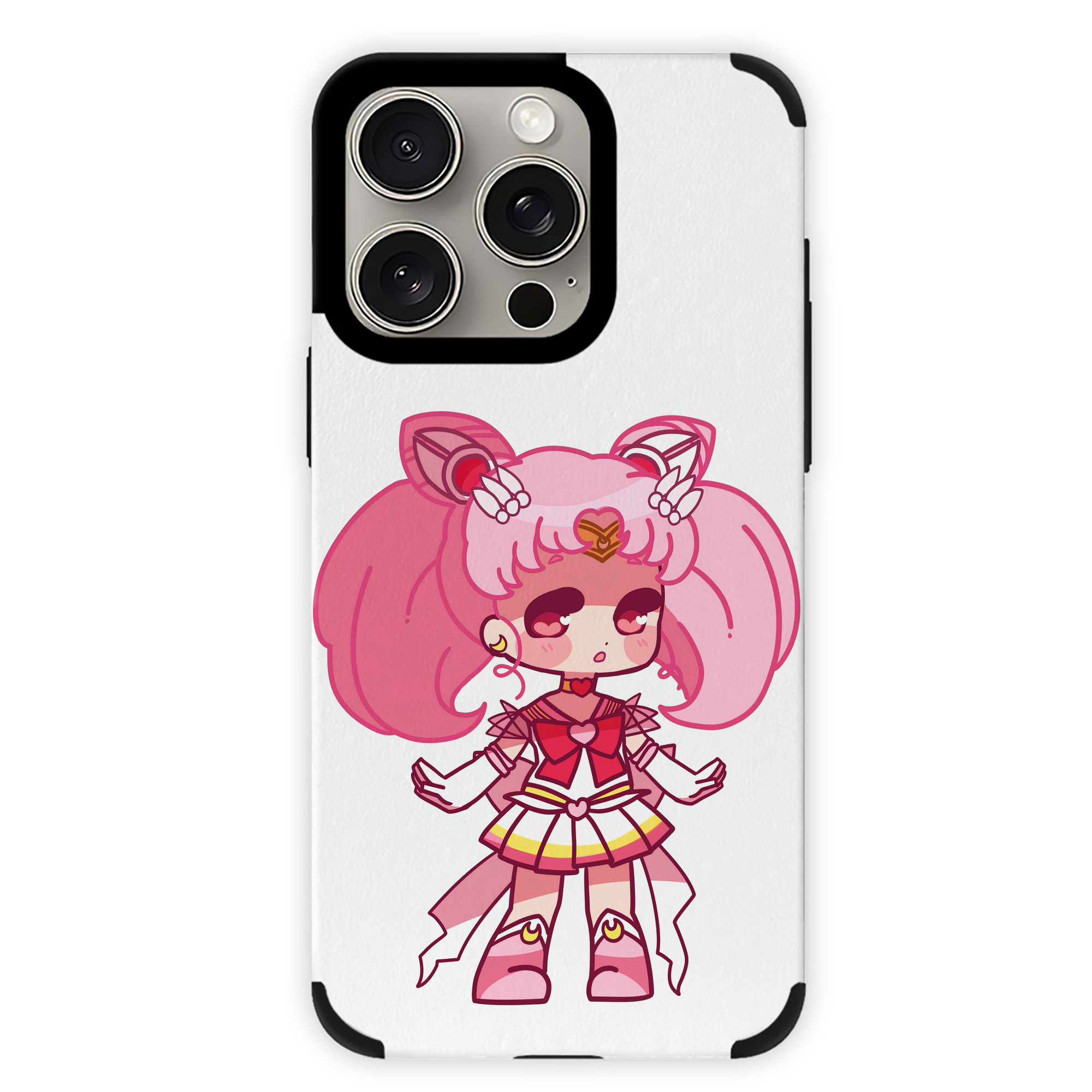（画像用） 美少女戦士セーラームーン ちびうさ Sailor Moon Chibiusa Tsukino Usagi Small Lady Serenity 【iPhone15ProMax対応】 PUレザー スマホケース 耐衝撃＆黄変防止