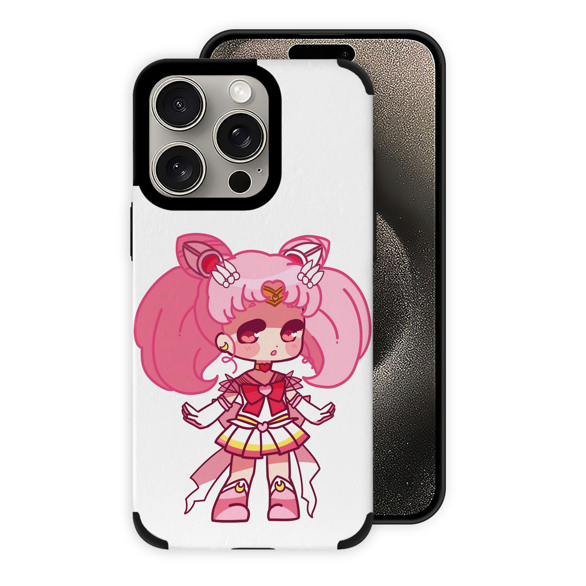 （画像用） 美少女戦士セーラームーン ちびうさ Sailor Moon Chibiusa Tsukino Usagi Small Lady Serenity 【iPhone15ProMax対応】 PUレザー スマホケース 耐衝撃＆黄変防止