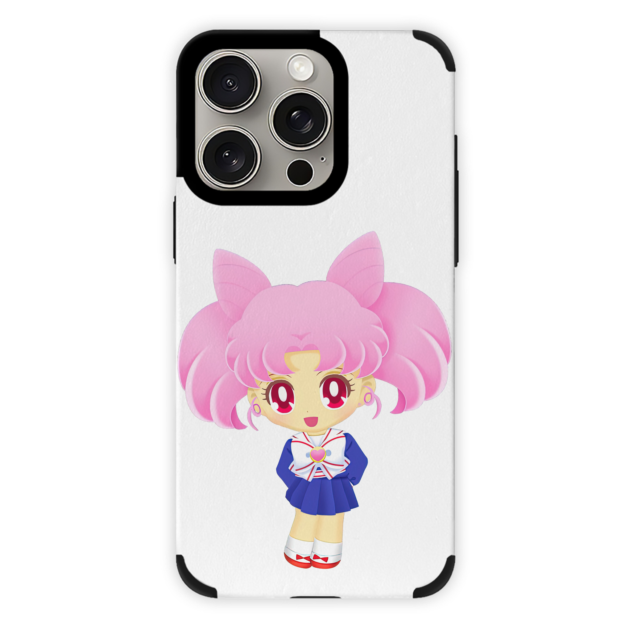 （画像用） 美少女戦士セーラームーン ちびうさ Sailor Moon Chibiusa Tsukino Usagi Small Lady Serenity 【iPhone15ProMax対応】 PUレザー スマホケース 耐衝撃＆黄変防止
