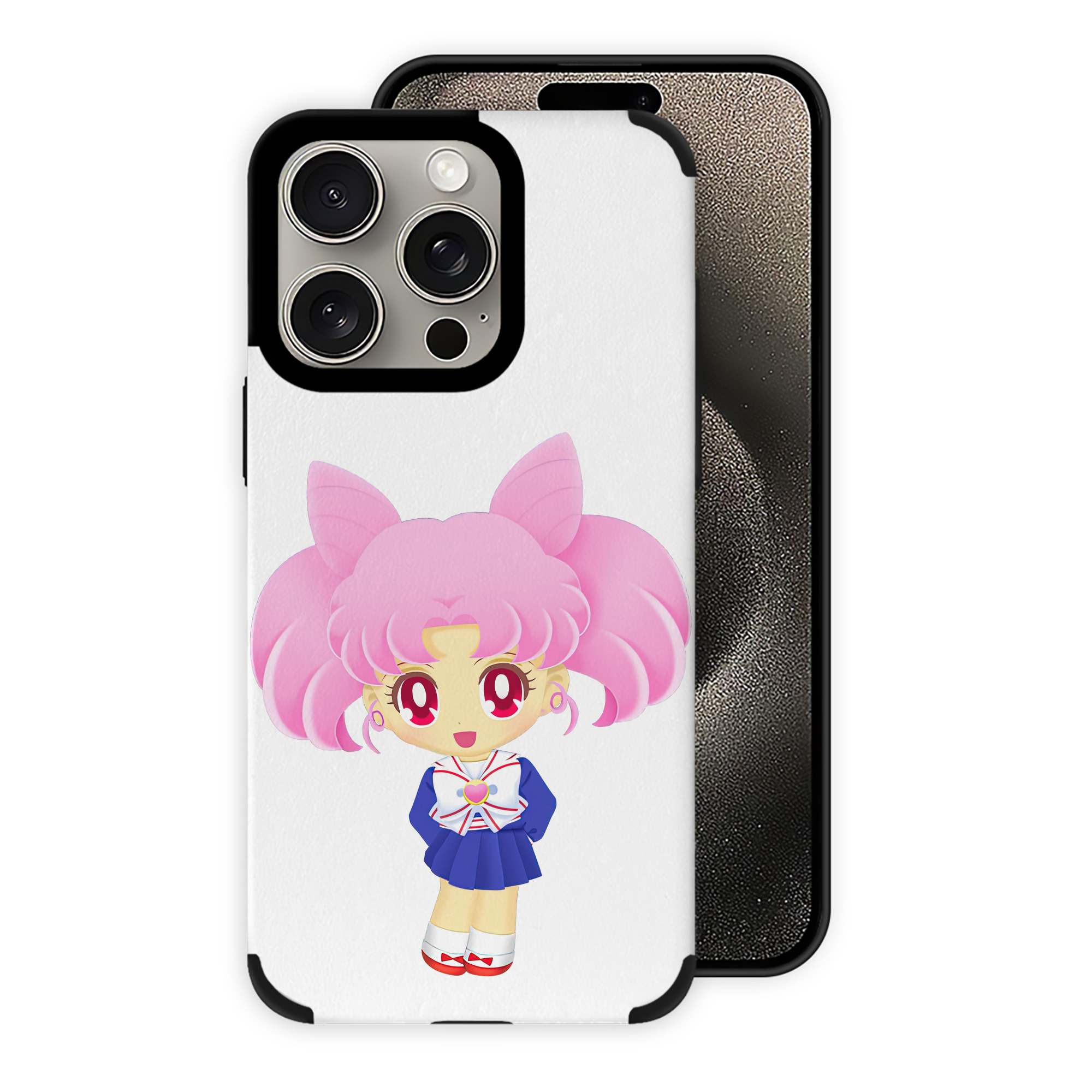 （画像用） 美少女戦士セーラームーン ちびうさ Sailor Moon Chibiusa Tsukino Usagi Small Lady Serenity 【iPhone15ProMax対応】 PUレザー スマホケース 耐衝撃＆黄変防止