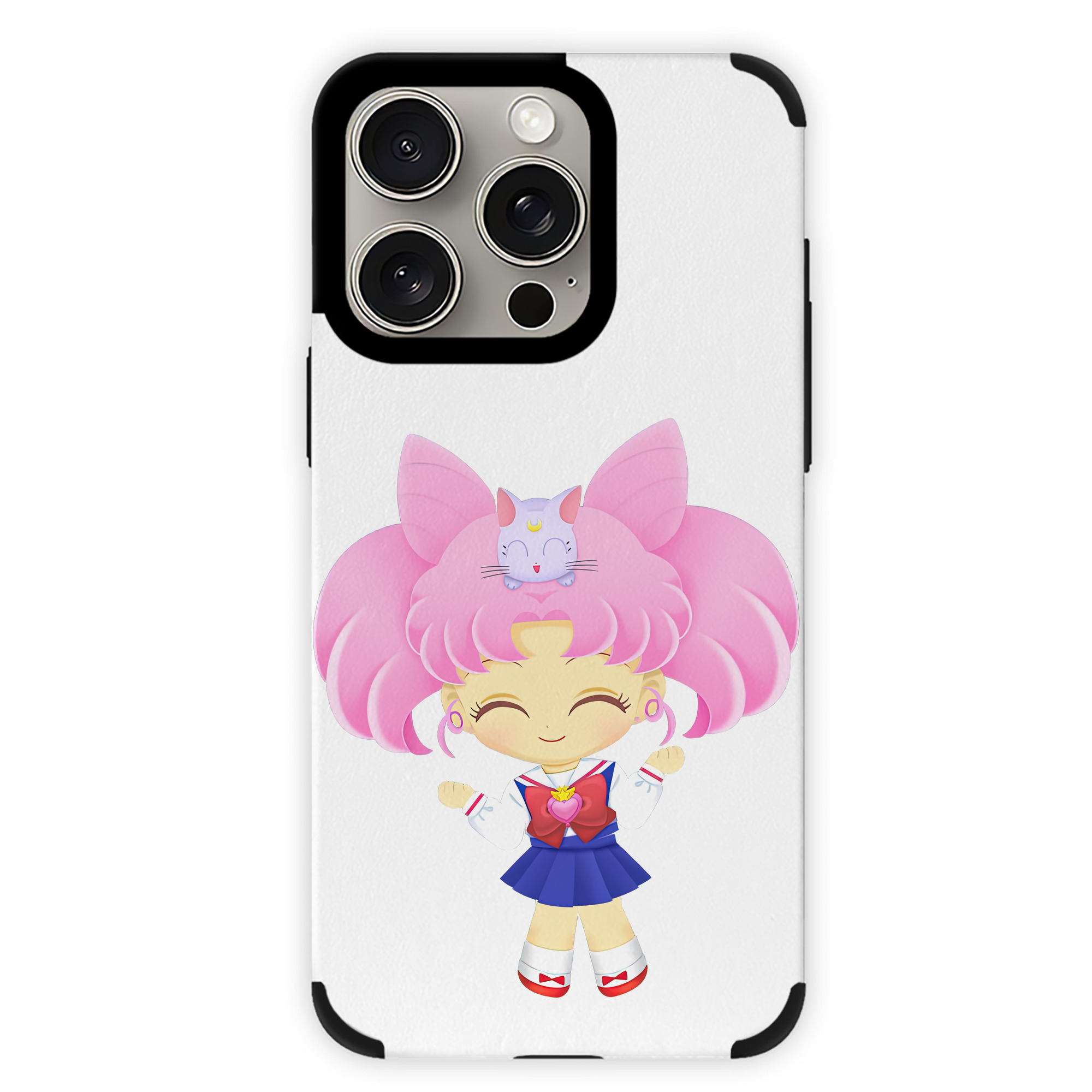 （画像用） 美少女戦士セーラームーン ちびうさ Sailor Moon Chibiusa Tsukino Usagi Small Lady Serenity 【iPhone15ProMax対応】 PUレザー スマホケース 耐衝撃＆黄変防止