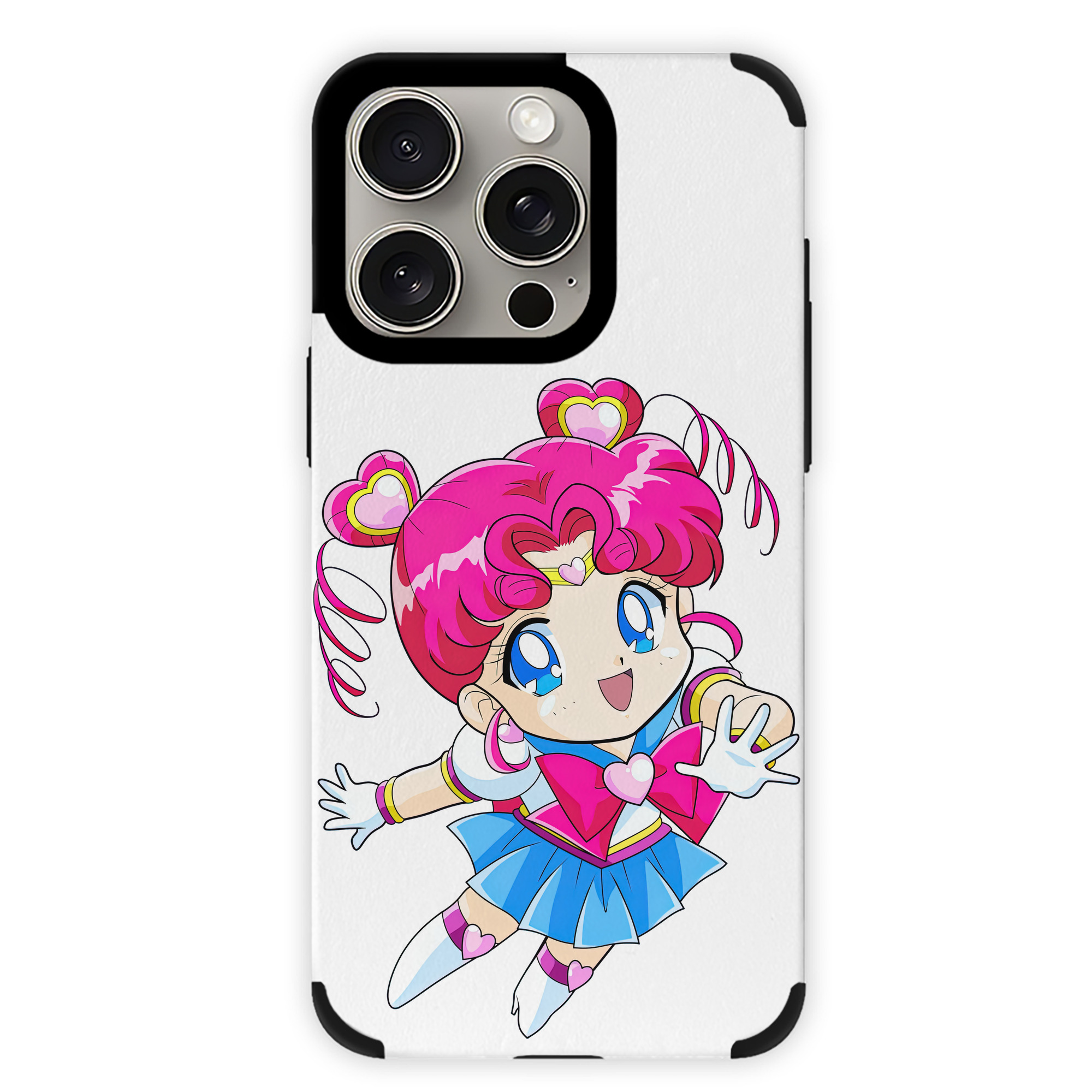 （画像用） 美少女戦士セーラームーン ちびうさ Sailor Moon Chibiusa Tsukino Usagi Small Lady Serenity 【iPhone15ProMax対応】 PUレザー スマホケース 耐衝撃＆黄変防止