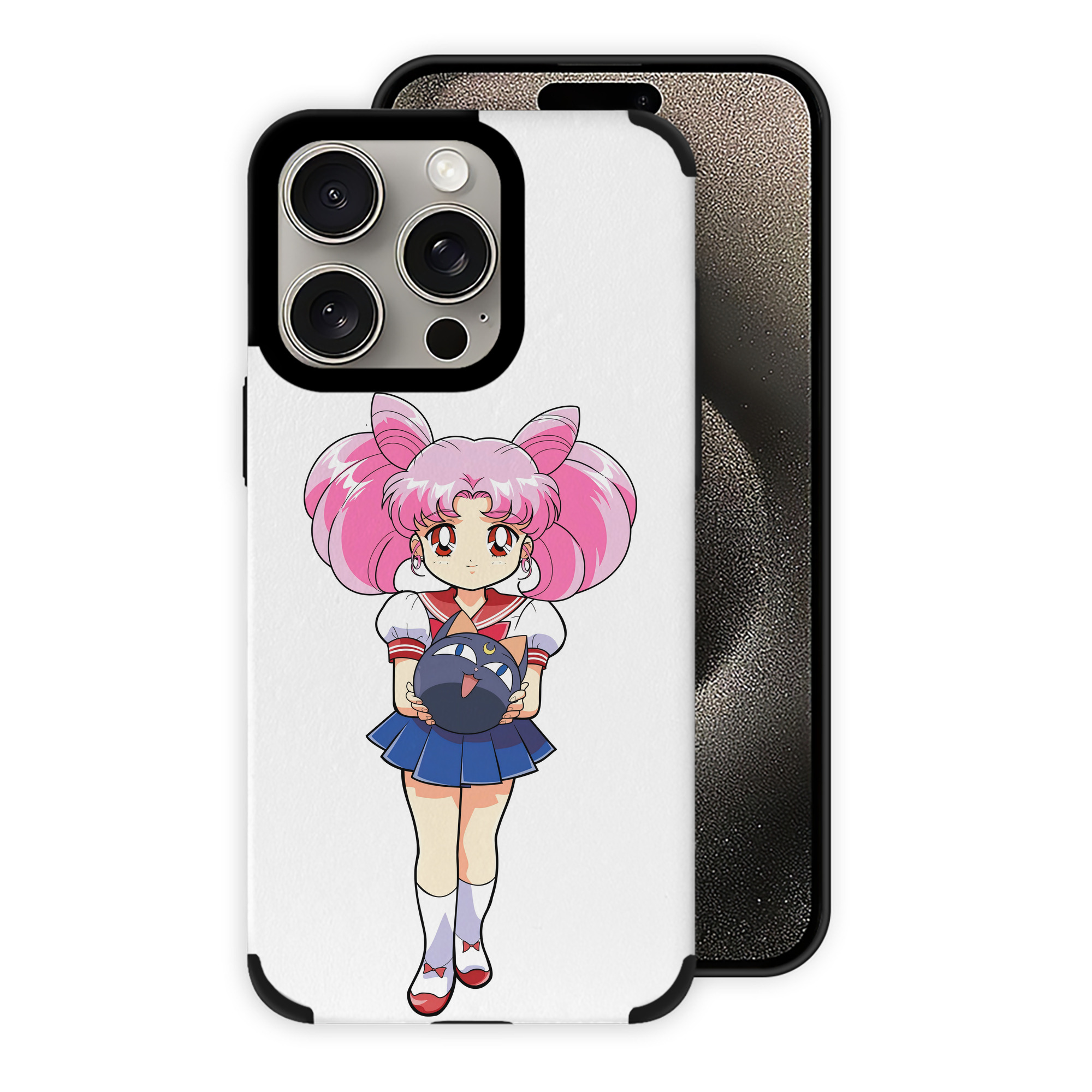 （画像用） 美少女戦士セーラームーン ちびうさ Sailor Moon Chibiusa Tsukino Usagi Small Lady Serenity 【iPhone15ProMax対応】 PUレザー スマホケース 耐衝撃＆黄変防止