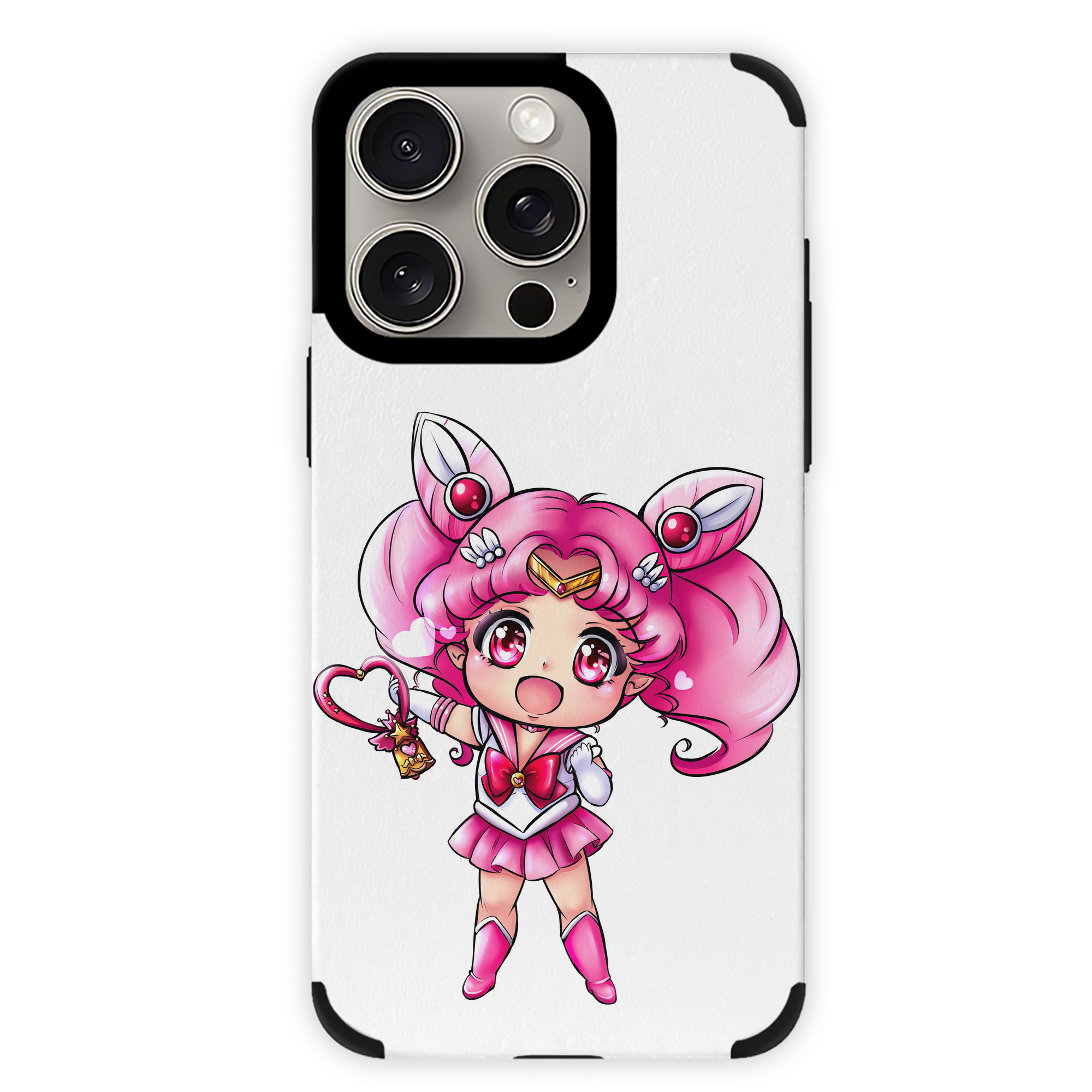 （画像用） 美少女戦士セーラームーン ちびうさ Sailor Moon Chibiusa Tsukino Usagi Small Lady Serenity 【iPhone15ProMax対応】 PUレザー スマホケース 耐衝撃＆黄変防止
