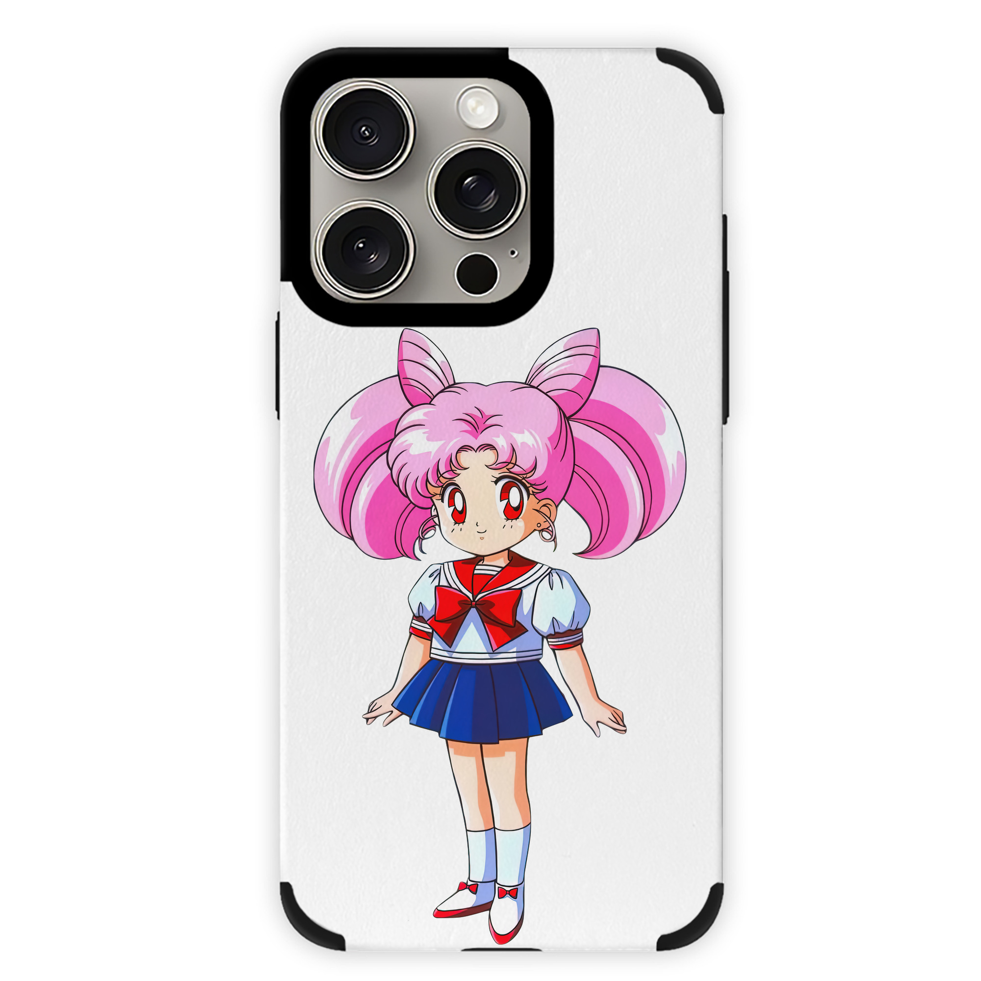 （画像用） 美少女戦士セーラームーン ちびうさ Sailor Moon Chibiusa Tsukino Usagi Small Lady Serenity 【iPhone15ProMax対応】 PUレザー スマホケース 耐衝撃＆黄変防止