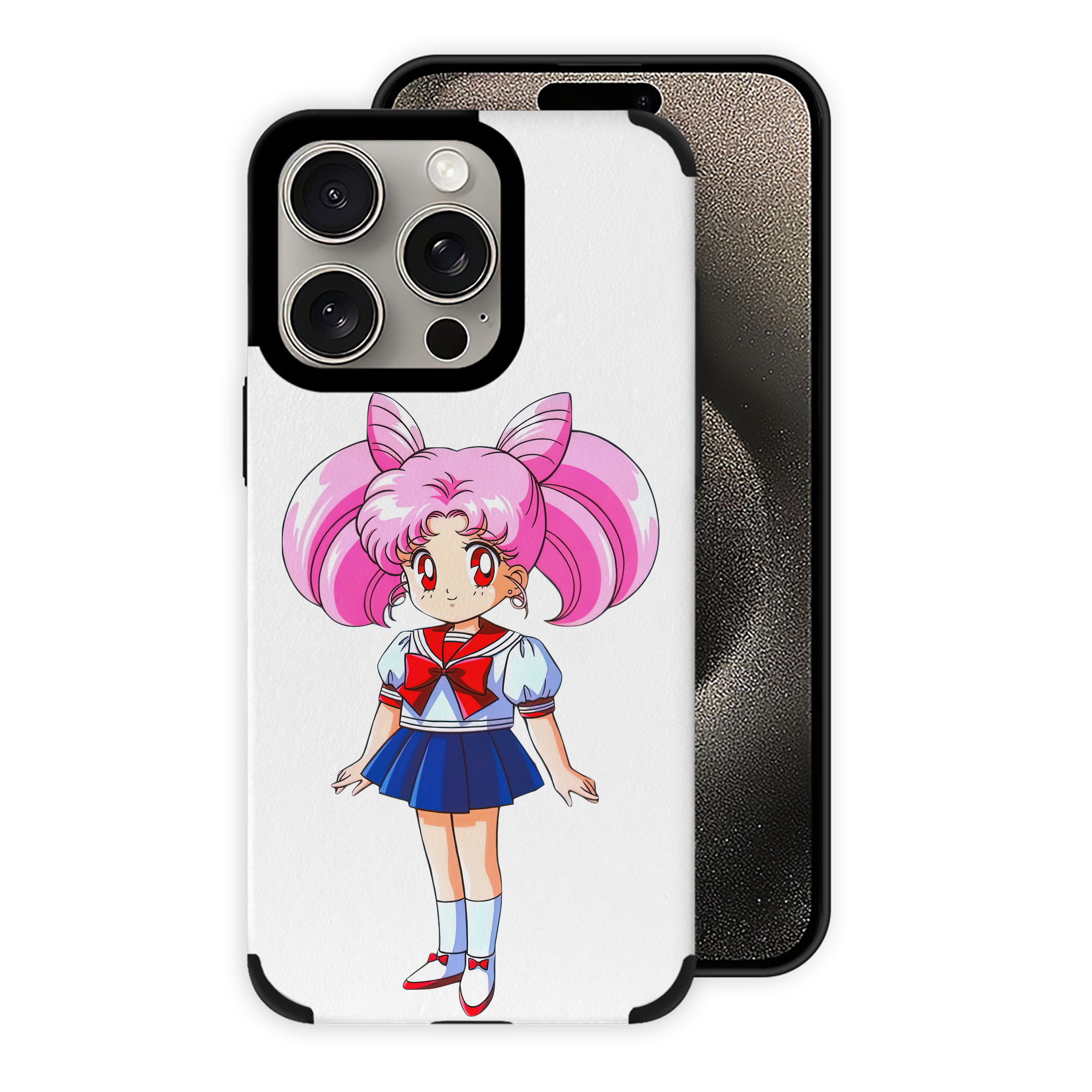 （画像用） 美少女戦士セーラームーン ちびうさ Sailor Moon Chibiusa Tsukino Usagi Small Lady Serenity 【iPhone15ProMax対応】 PUレザー スマホケース 耐衝撃＆黄変防止