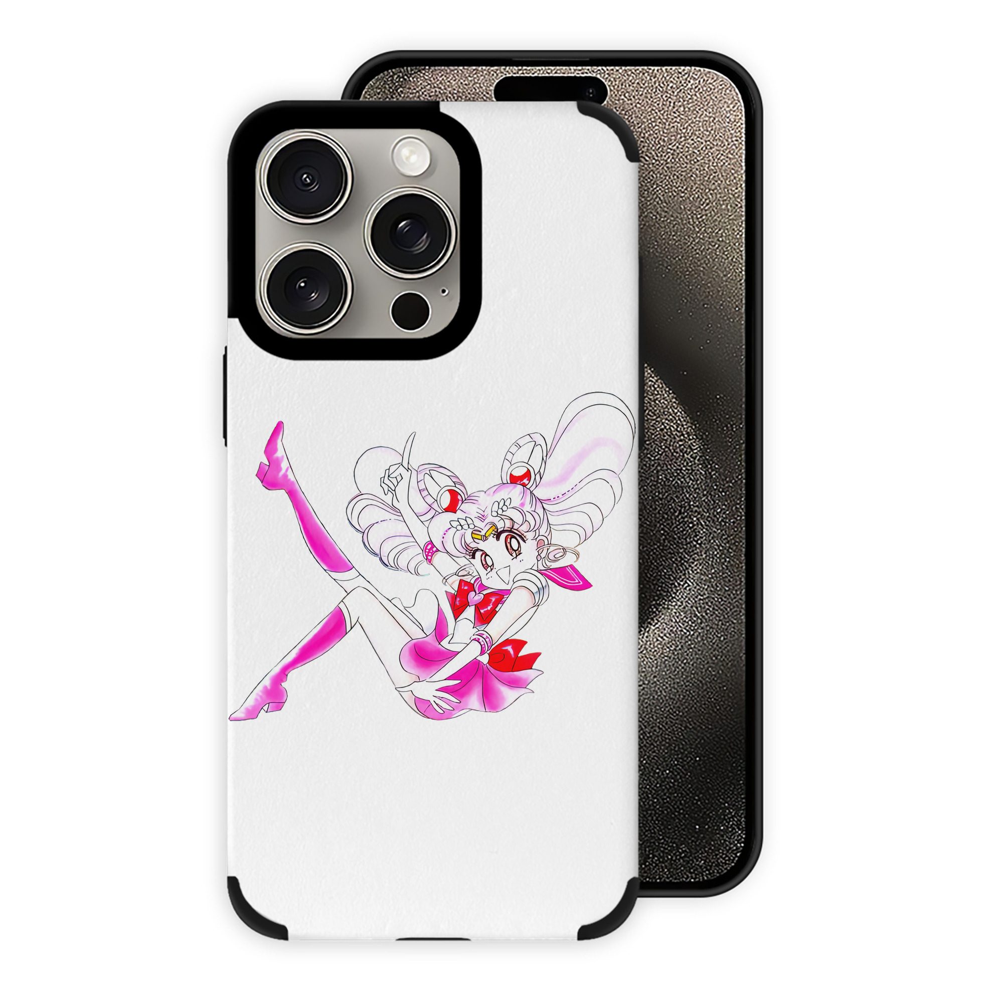 （画像用） 美少女戦士セーラームーン ちびうさ Sailor Moon Chibiusa Tsukino Usagi Small Lady Serenity 【iPhone15ProMax対応】 PUレザー スマホケース 耐衝撃＆黄変防止