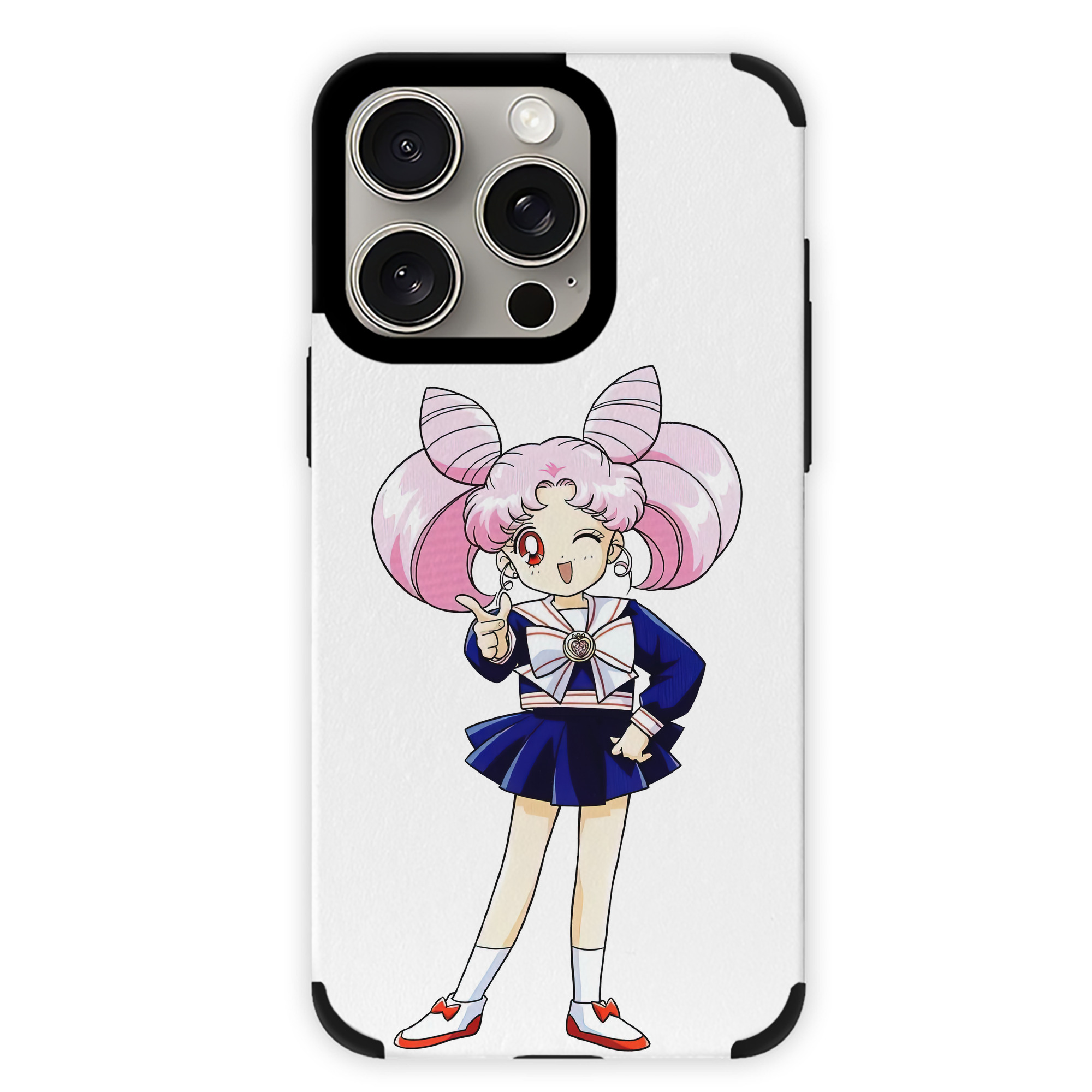 （画像用） 美少女戦士セーラームーン ちびうさ Sailor Moon Chibiusa Tsukino Usagi Small Lady Serenity 【iPhone15ProMax対応】 PUレザー スマホケース 耐衝撃＆黄変防止